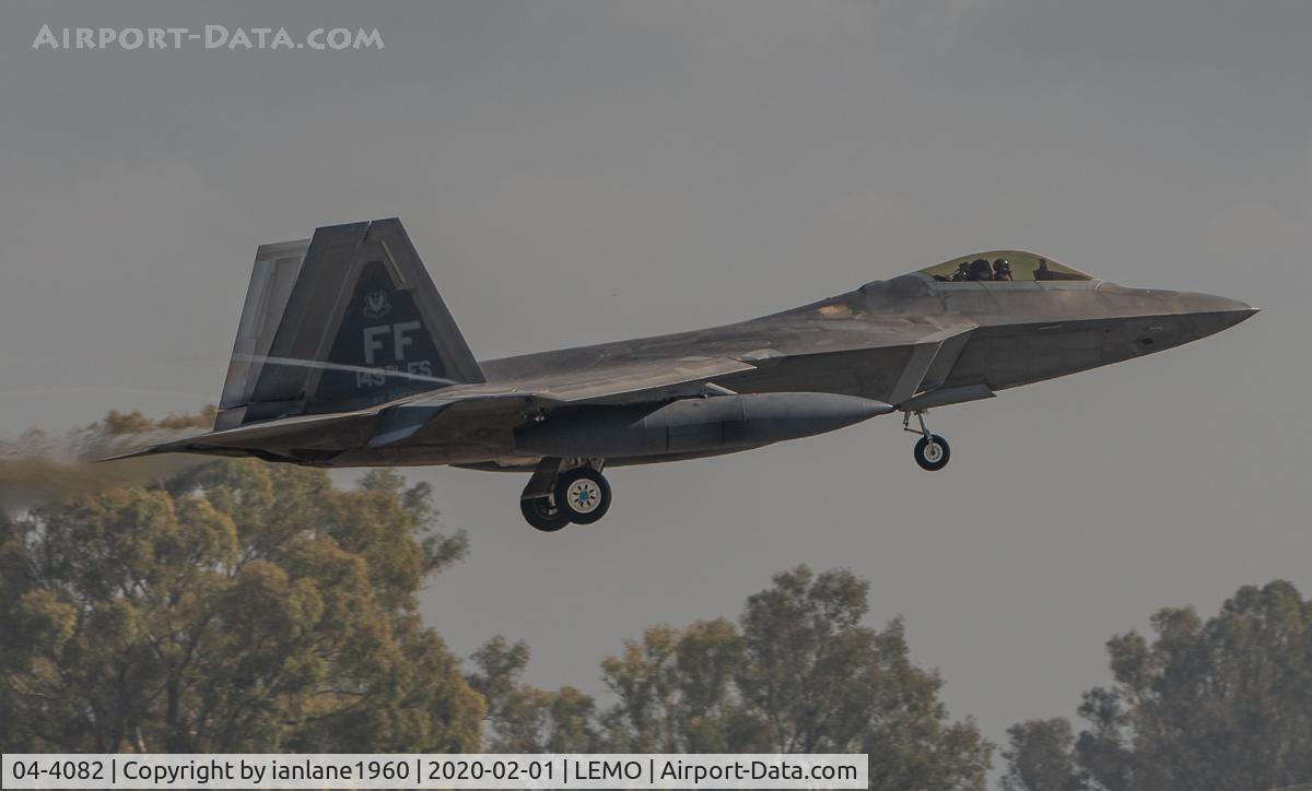 04-4082, 2004 Lockheed Martin F-22A Raptor C/N 4082, Arriving at Moron Air BAse