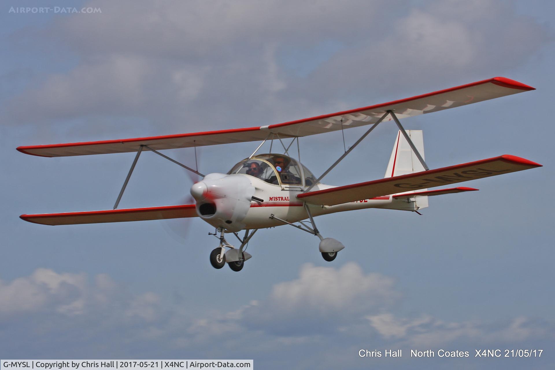 G-MYSL, 1988 Aviasud Mistral C/N BMAA/HB/007, North Coates Summer fly in