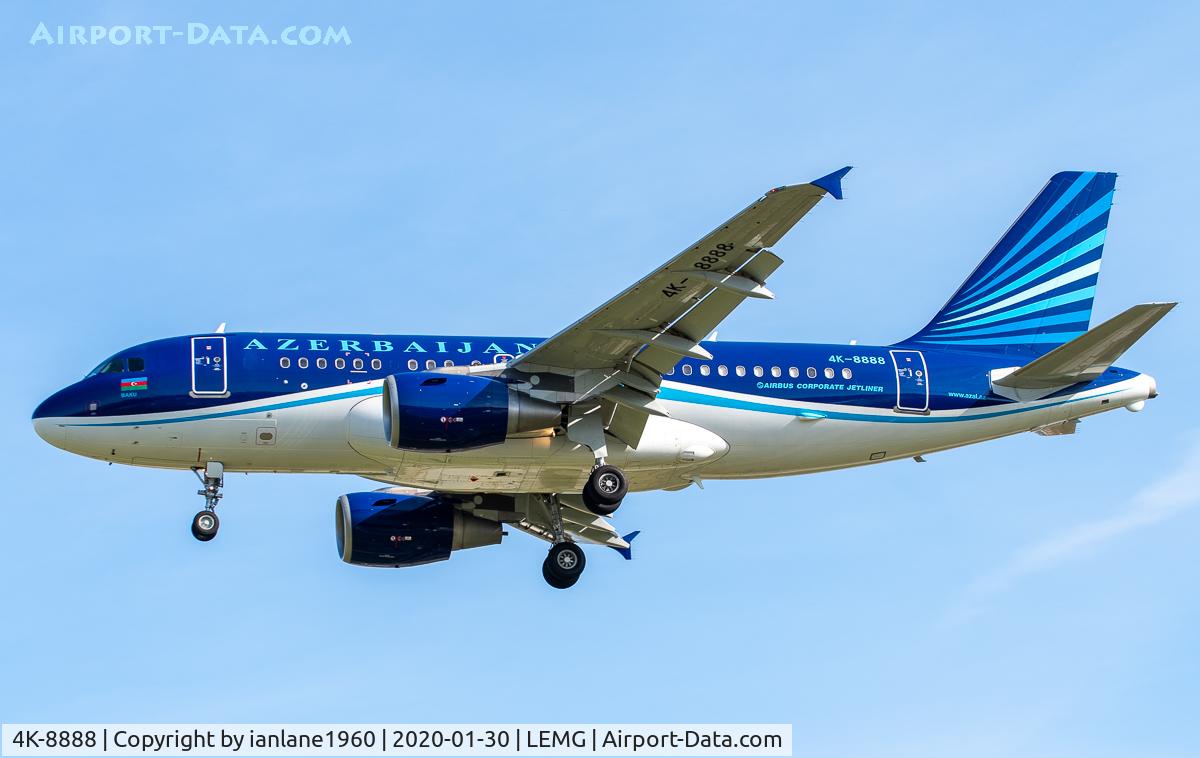 4K-8888, 2005 Airbus ACJ319 (A319-115/CJ) C/N 2487, At Malaga