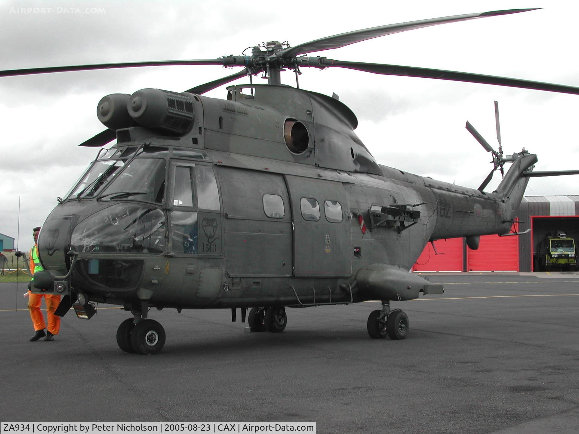 ZA934, 1980 Westland Puma HC.1 C/N 1622, Puma HC.1, callsign Parker 1, of 33 Squadron on a visit to Carlisle in the Summer of 2005.