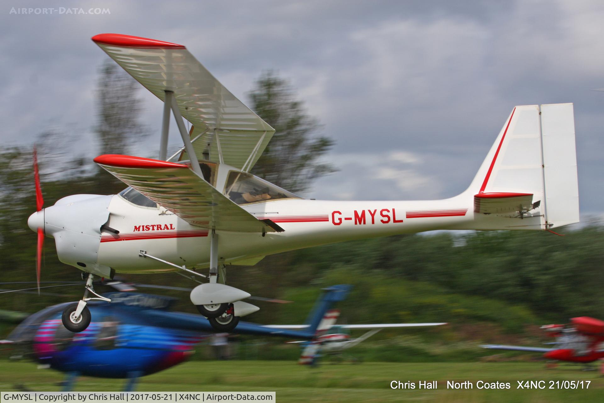 G-MYSL, 1988 Aviasud Mistral C/N BMAA/HB/007, North Coates Summer fly in