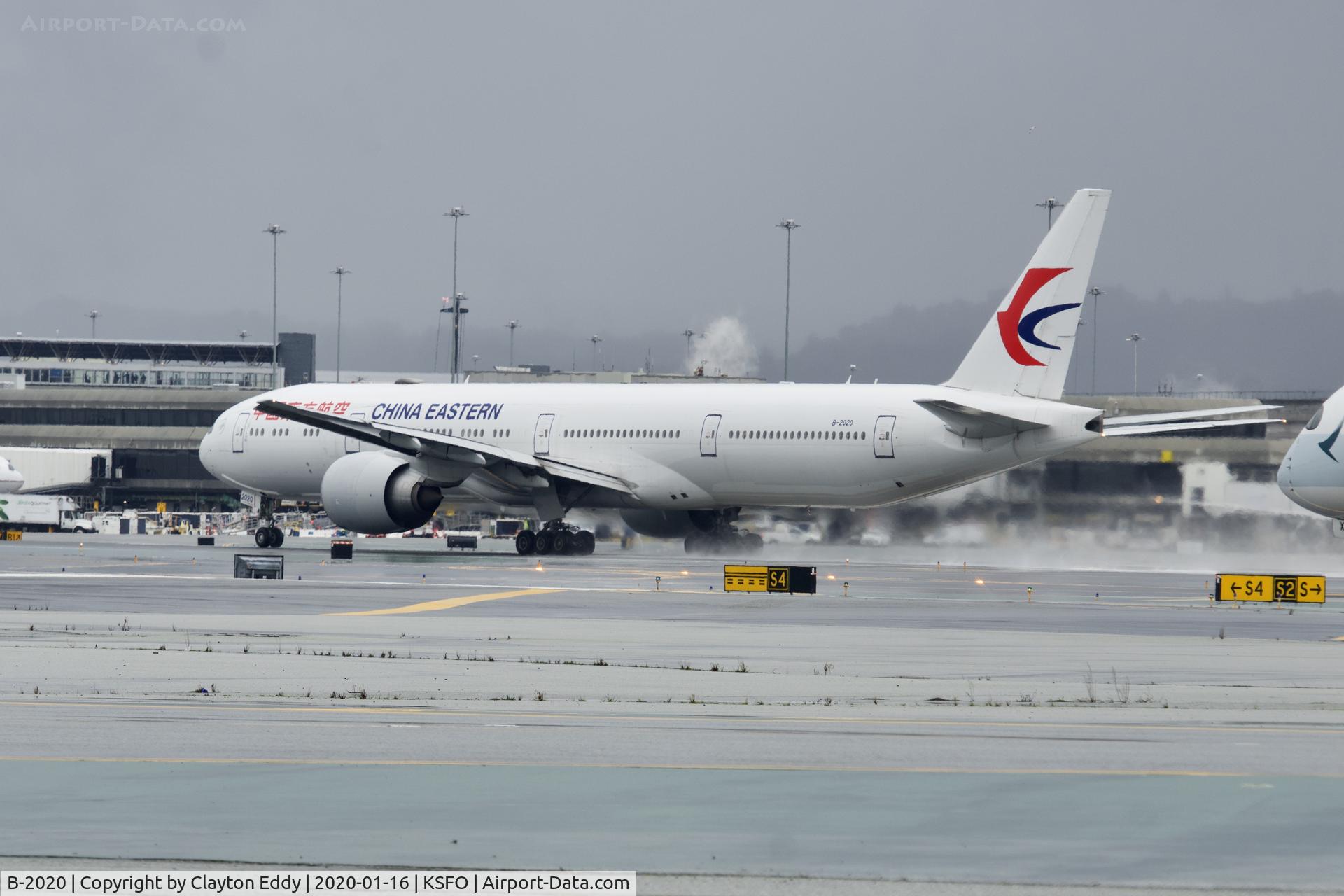 B-2020, 2015 Boeing 777-39P/ER C/N 43272, Departing runway 10 SFO 2020.