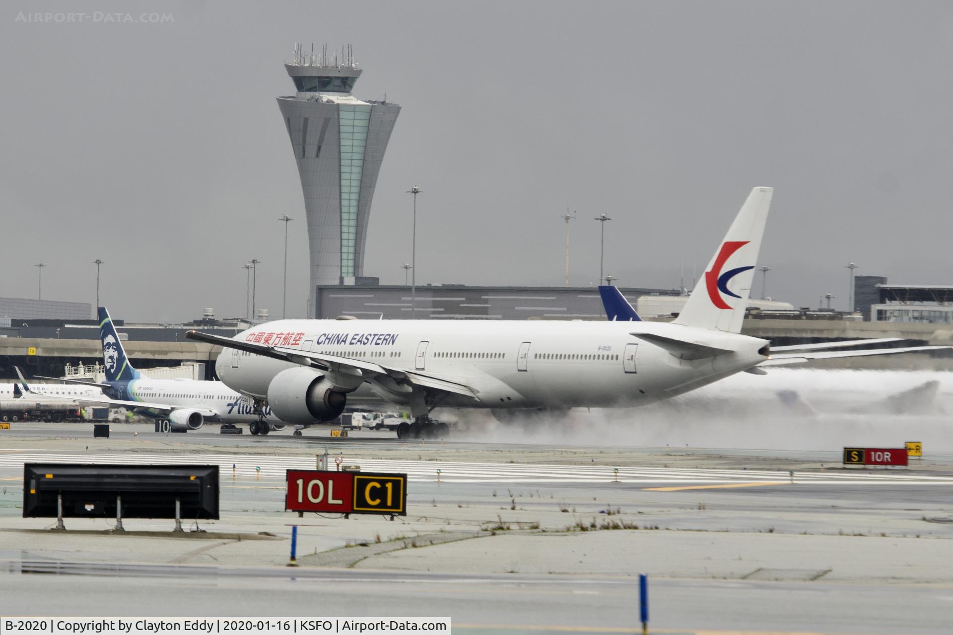B-2020, 2015 Boeing 777-39P/ER C/N 43272, Departing runway 10 SFO 2020.