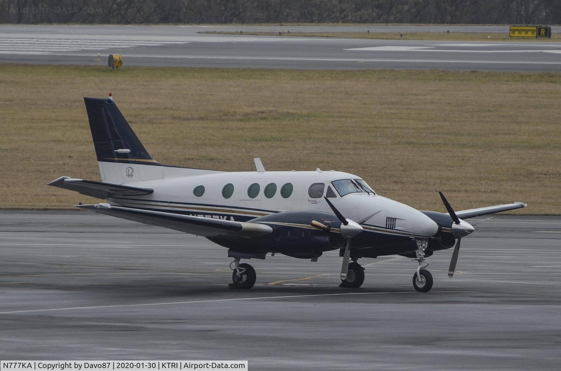 N777KA, 1978 Beech E-90 King Air C/N LW-285, Parked at Tri-Cities Airport (KTRI) in East Tennessee.