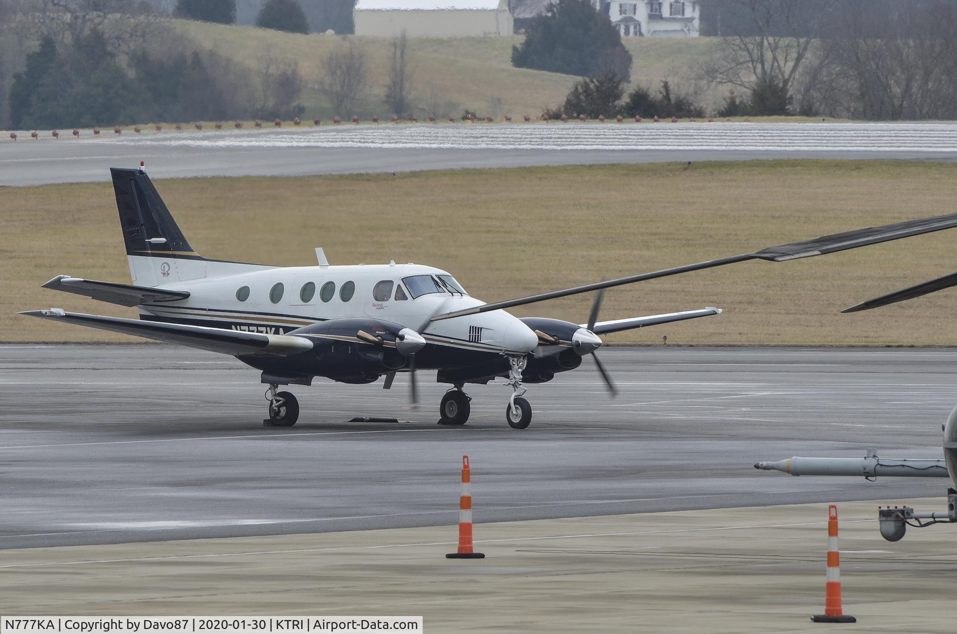 N777KA, 1978 Beech E-90 King Air C/N LW-285, Running up the engines prior to departure from Tri-Cities Airport (KTRI) in East Tennessee.