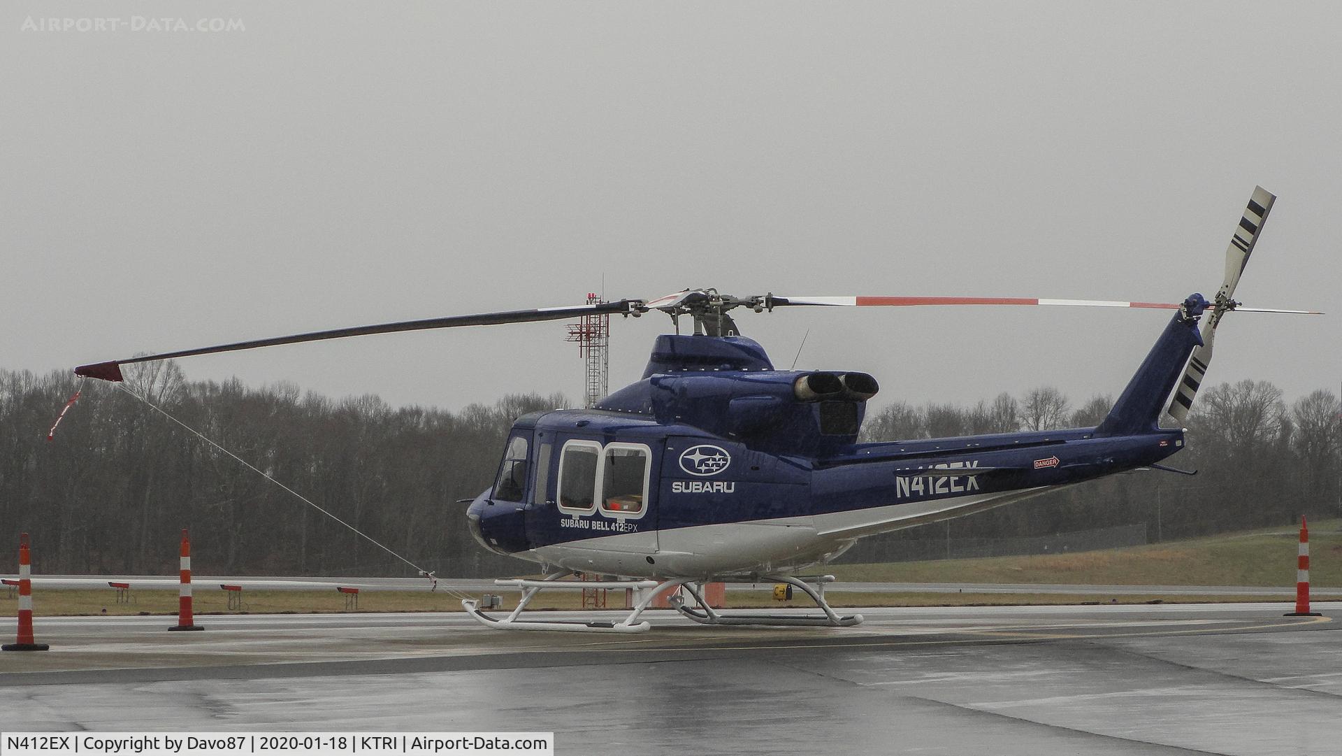 N412EX, 2019 Bell 412EP C/N 39103, Parked at Tri-Cities Airport (KTRI) in East Tennessee.