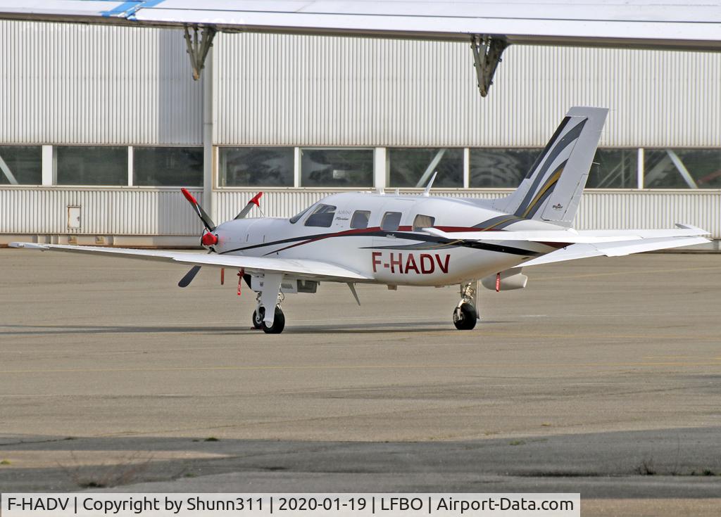 F-HADV, 2007 Piper PA-46-500TP C/N 4697305, Parked at the General Aviation area...