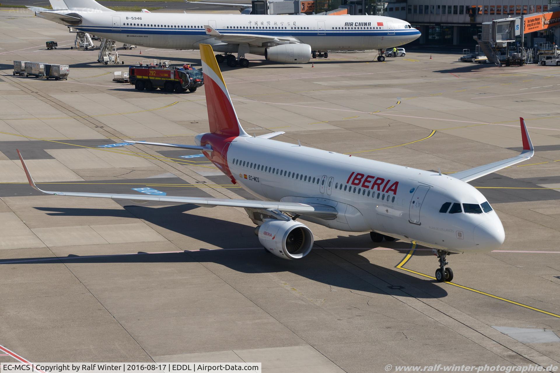EC-MCS, 2014 Airbus A320-214 C/N 6244, Airbus A320-214 - IB IBE Iberia 'Playa de los lance' - 6244 - EC-MCS - 17.08.2016 - DUS