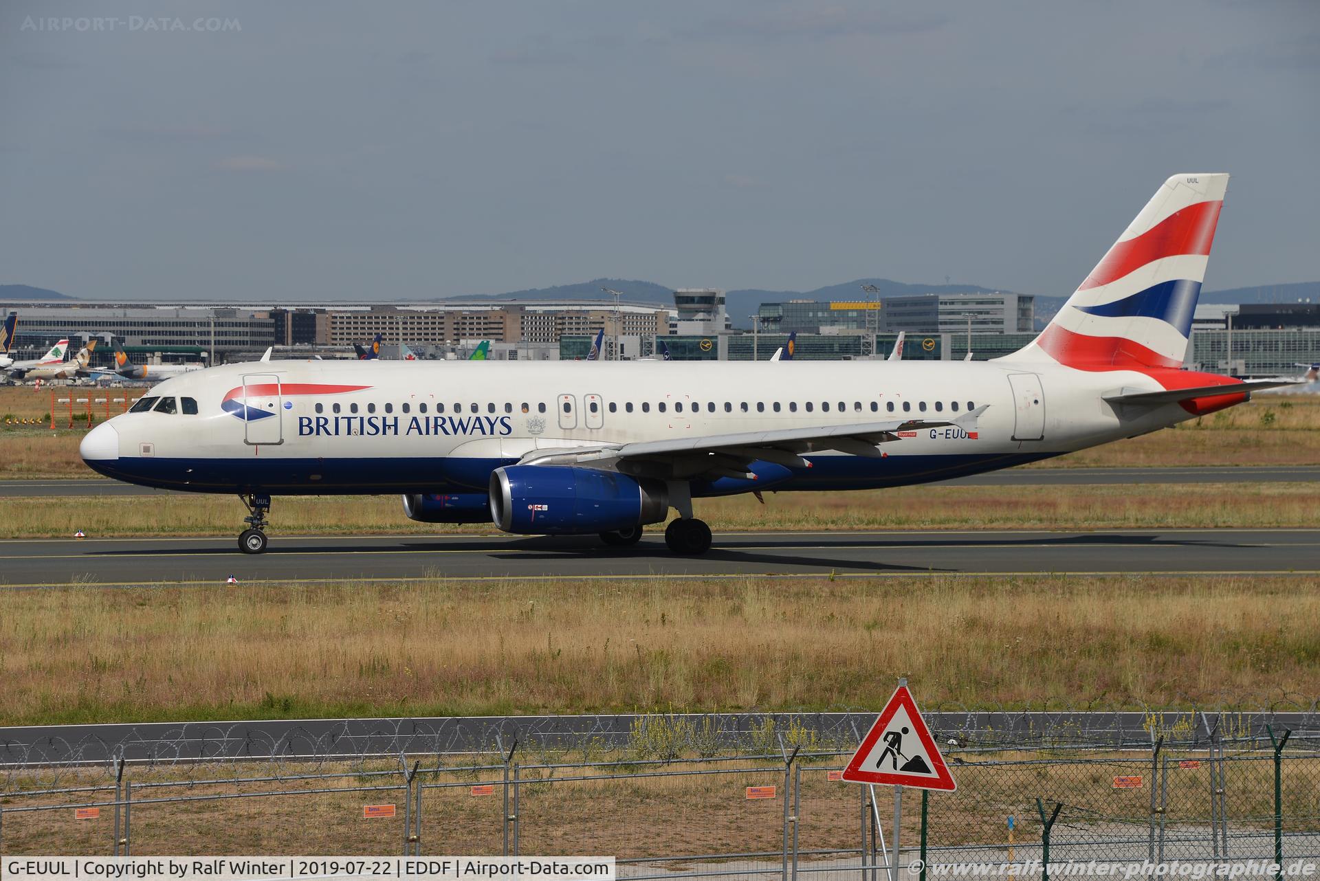 G-EUUL, 2002 Airbus A320-232 C/N 1708, Airbus A320-232 - BA BAW British Airways - 1708 - G-EUUL - 22.07.2019 - FRA