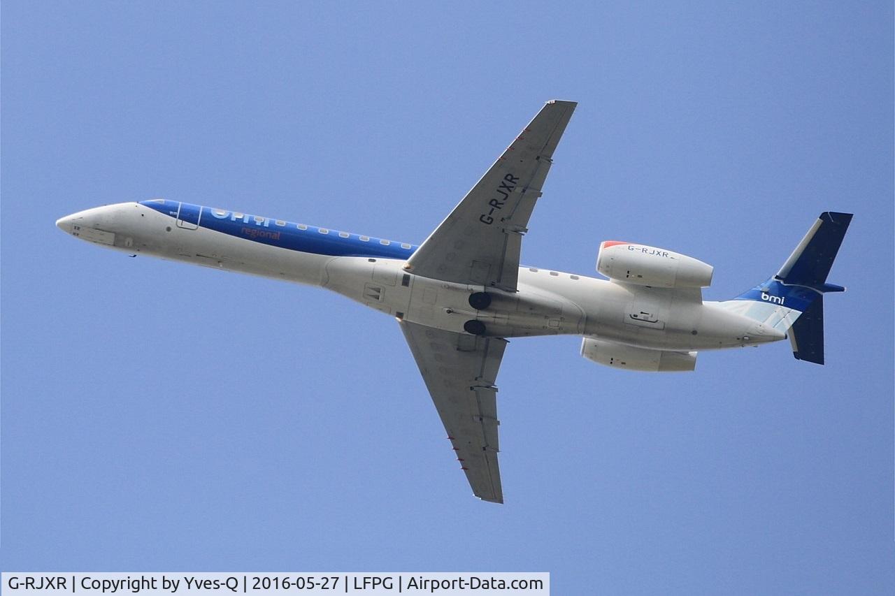 G-RJXR, 1998 Embraer EMB-145EP (ERJ-145EP) C/N 145070, Embraer EMB-145EP, Take off rwy 27L, Roissy Charles De Gaulle airport (LFPG-CDG)