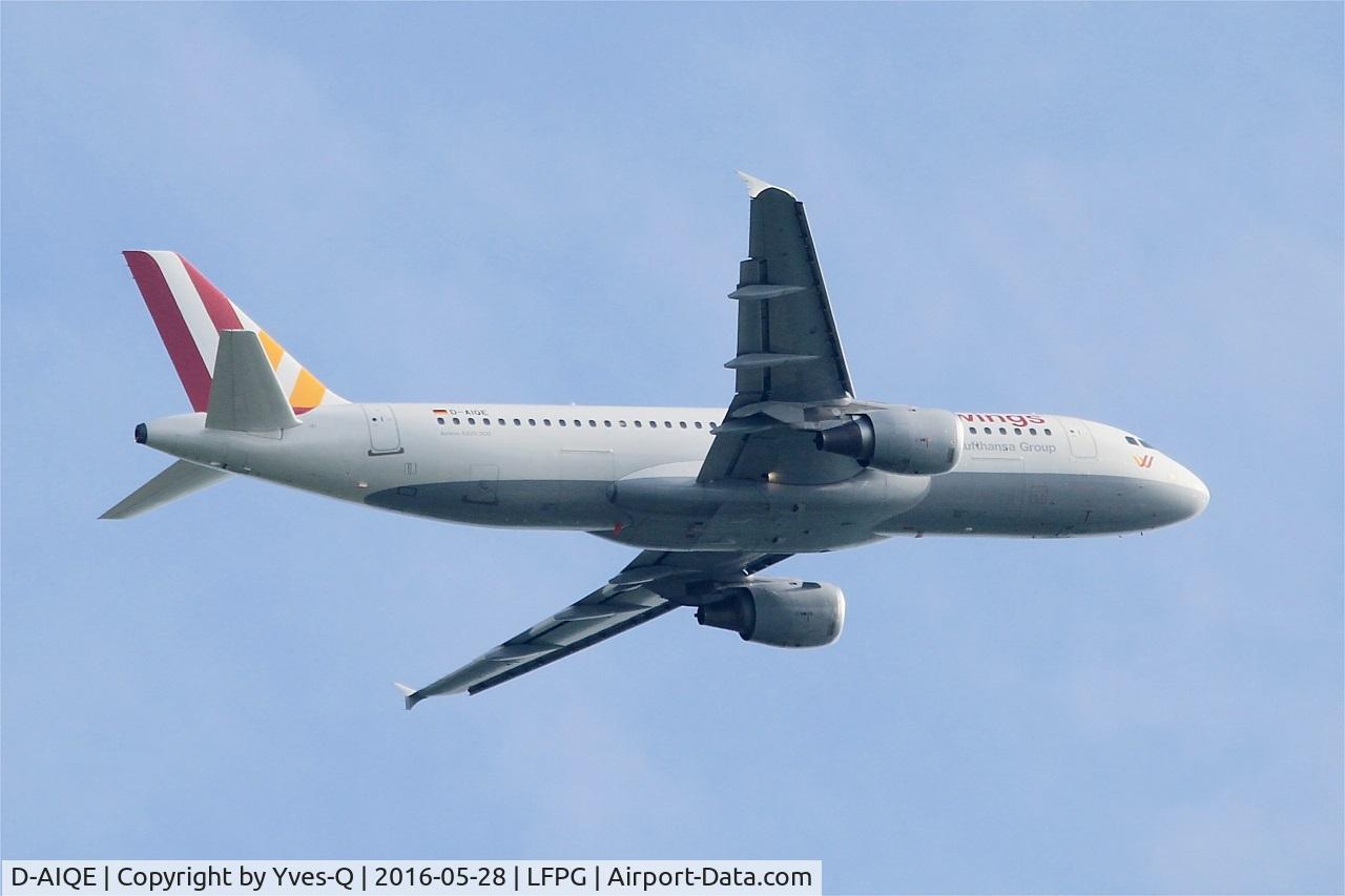 D-AIQE, 1991 Airbus A320-211 C/N 0209, Airbus A320-211, Take off rwy 06R, Roissy Charles De Gaulle airport (LFPG-CDG)