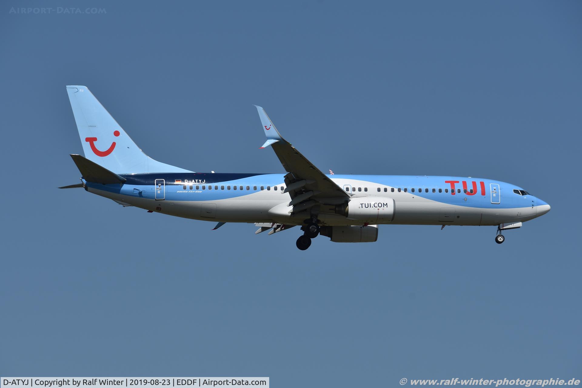 D-ATYJ, 2011 Boeing 737-86N C/N 38014, Boeing 737-86N(W) - X3 TUI TUIfly - 38014 - D-ATYJ - 23.08.2019 - FRA