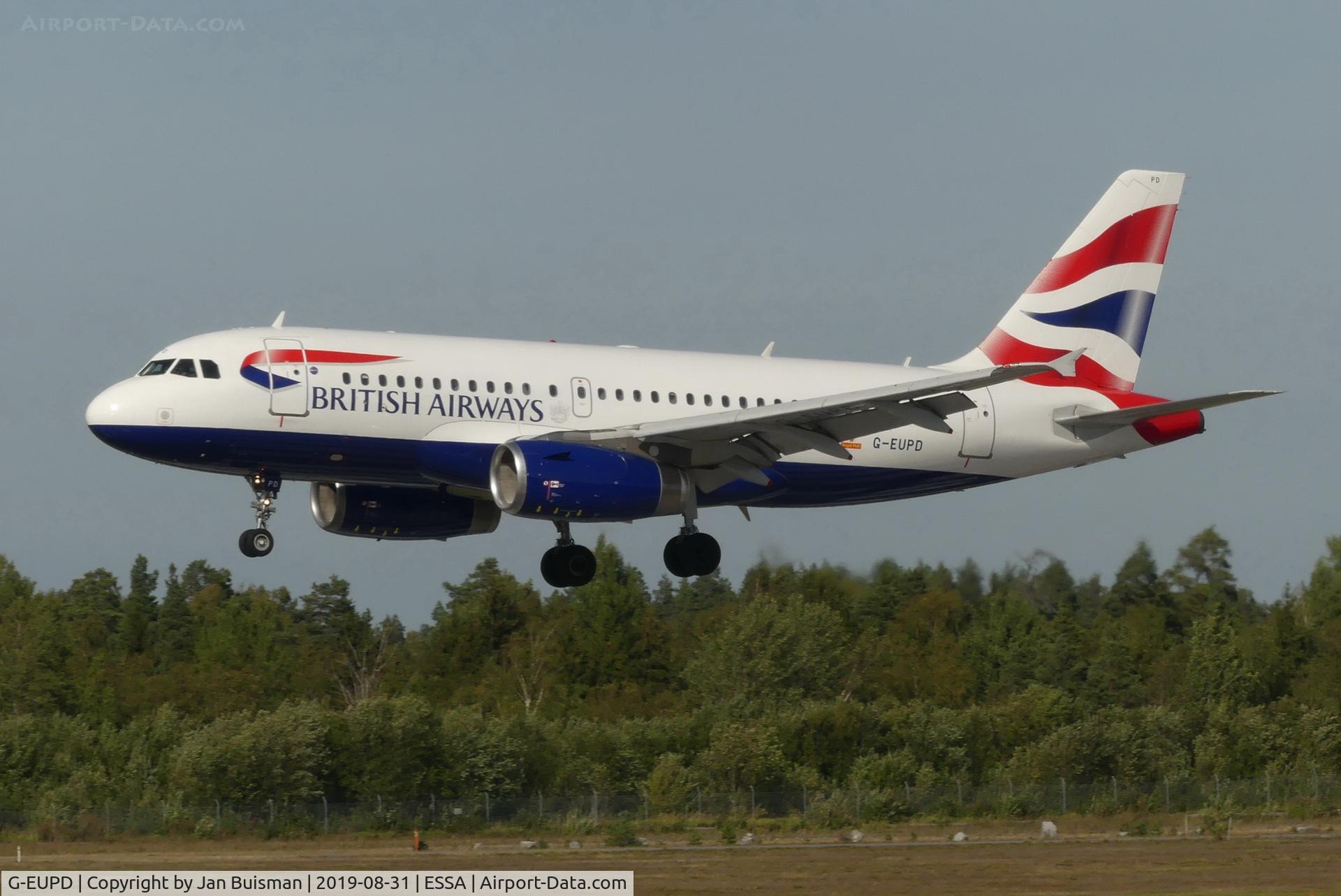 G-EUPD, 1999 Airbus A319-131 C/N 1142, British Airways