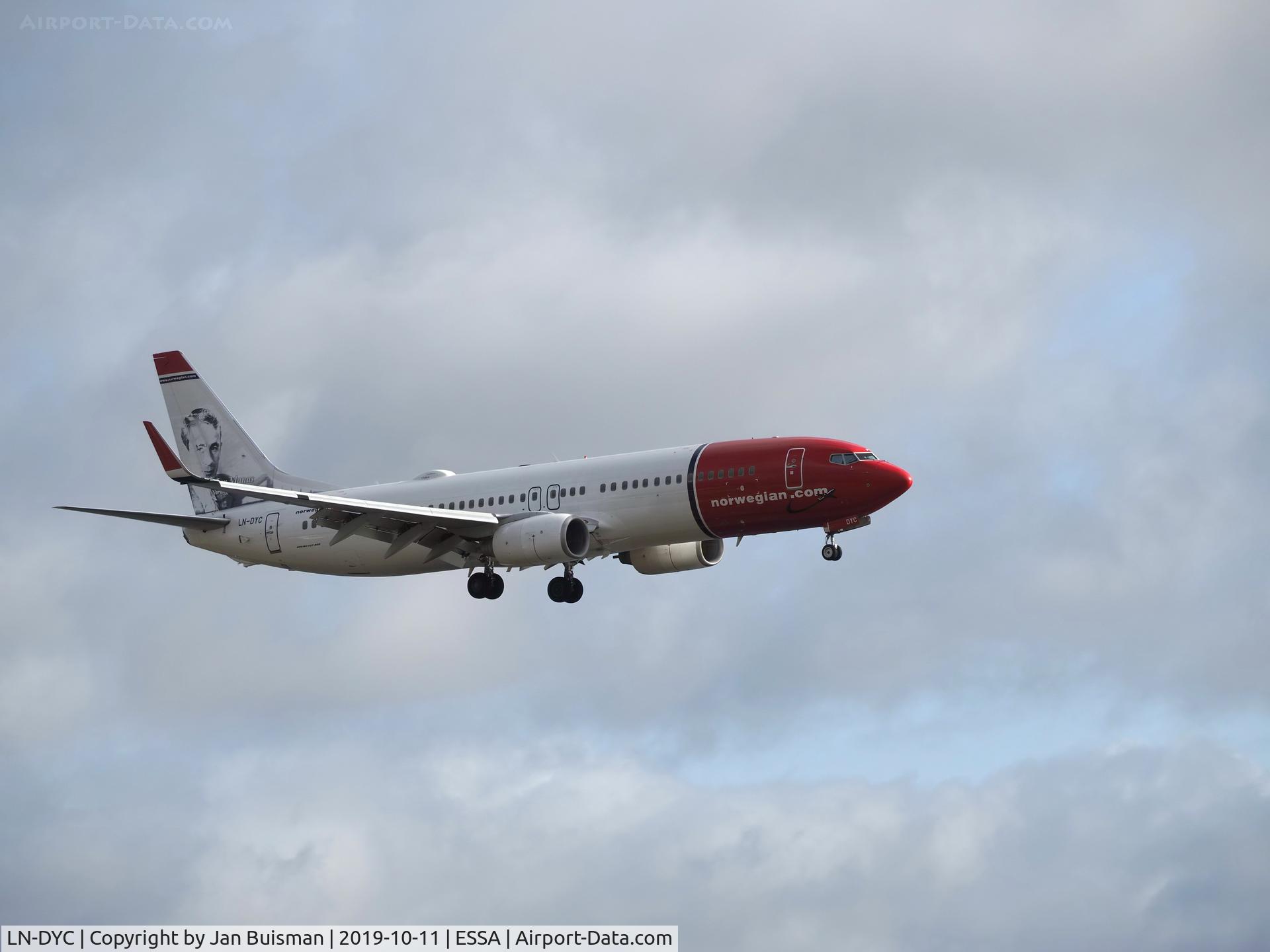 LN-DYC, 2010 Boeing 737-8JP C/N 39164, Norwegian