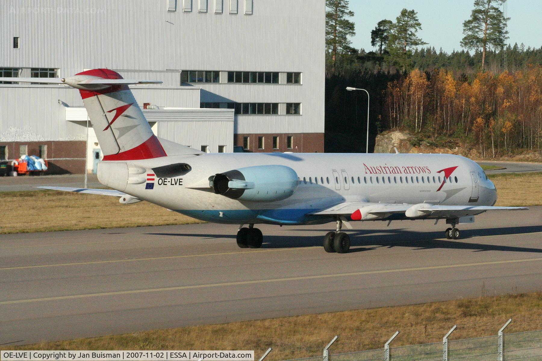 OE-LVE, 1994 Fokker 100 (F-28-0100) C/N 11499, Austrian Arrows