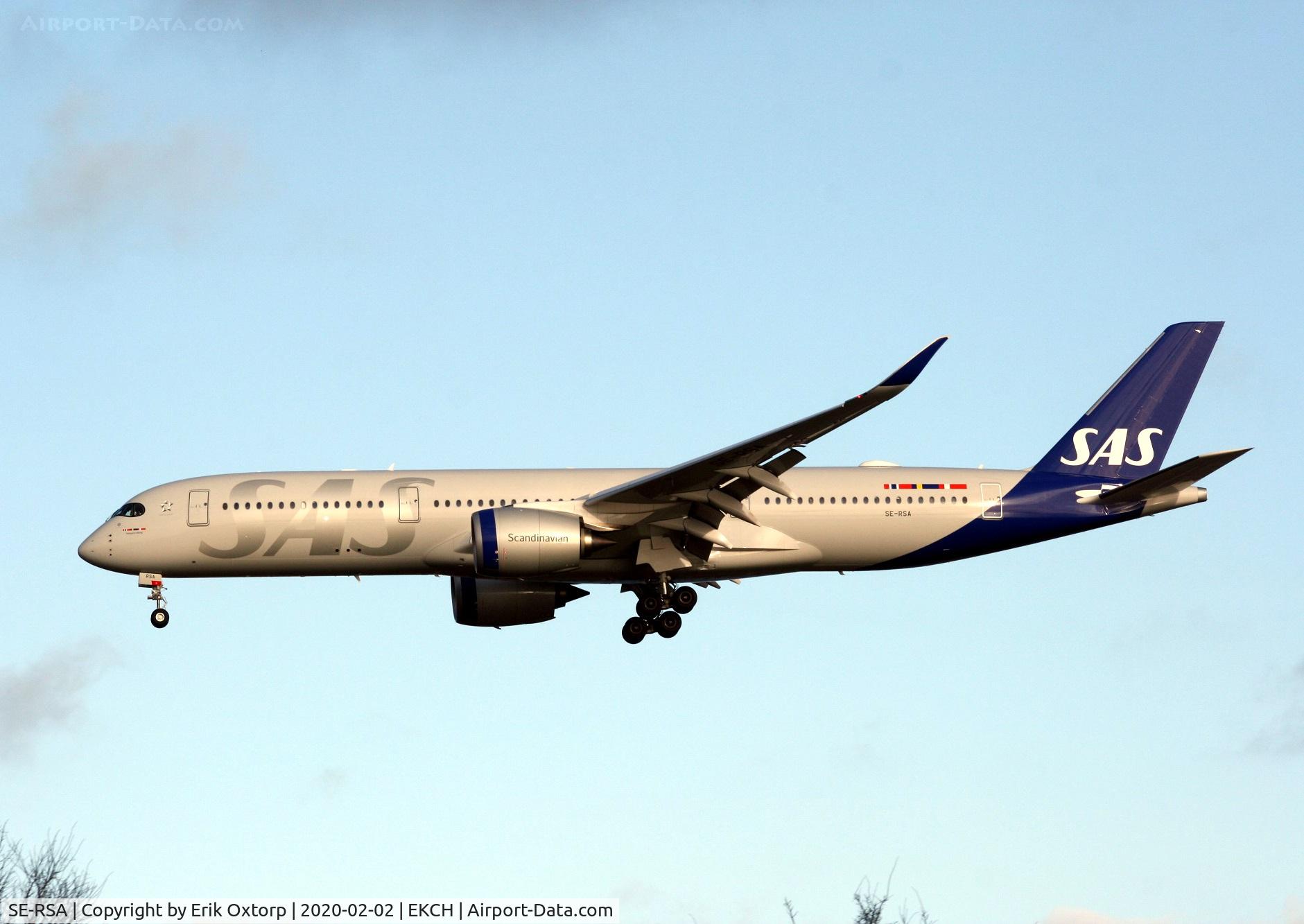 SE-RSA, 2019 Airbus A350-941 C/N 358, SE-RSA landing rw 30 from ORD