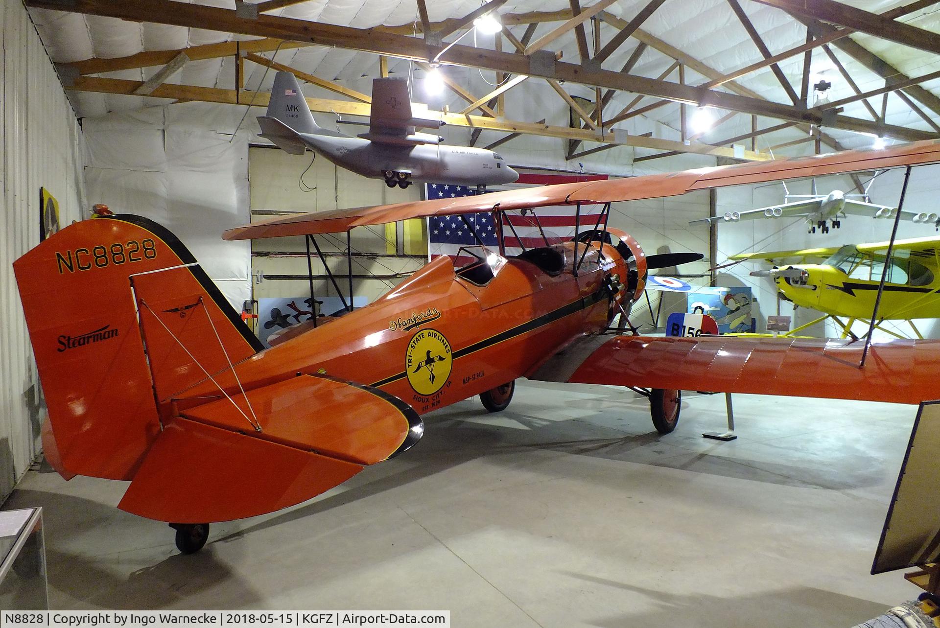 N8828, 1929 Stearman C3-R C/N 5001, Stearman C3-R at the Iowa Aviation Museum, Greenfield IA