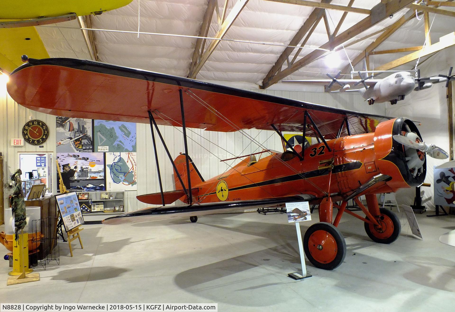 N8828, 1929 Stearman C3-R C/N 5001, Stearman C3-R at the Iowa Aviation Museum, Greenfield IA