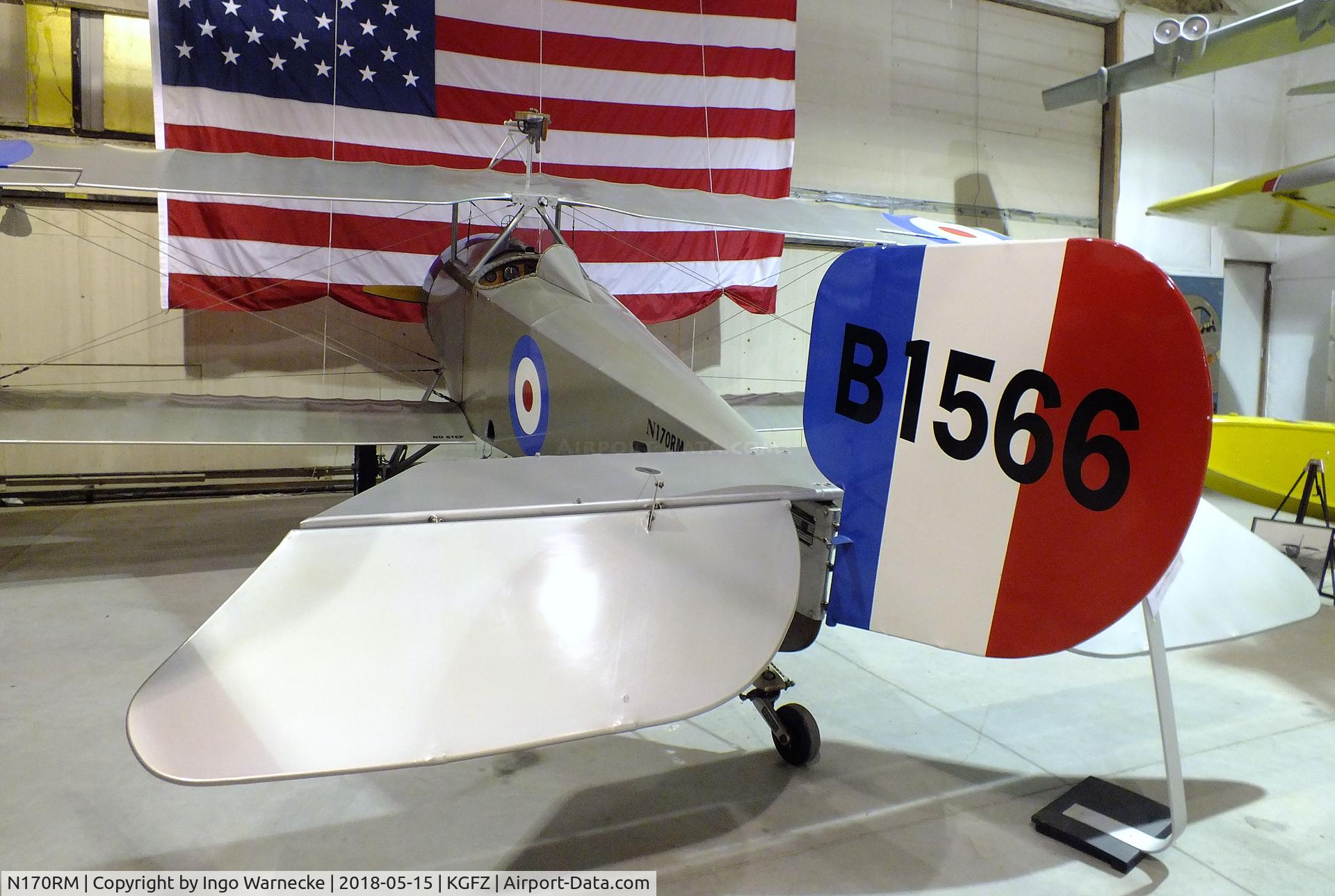N170RM, 1998 Nieuport 17 Replica C/N 30, Nieuport (Milburn, Richard L) 17 7/8-scale replica at the Iowa Aviation Museum, Greenfield IA