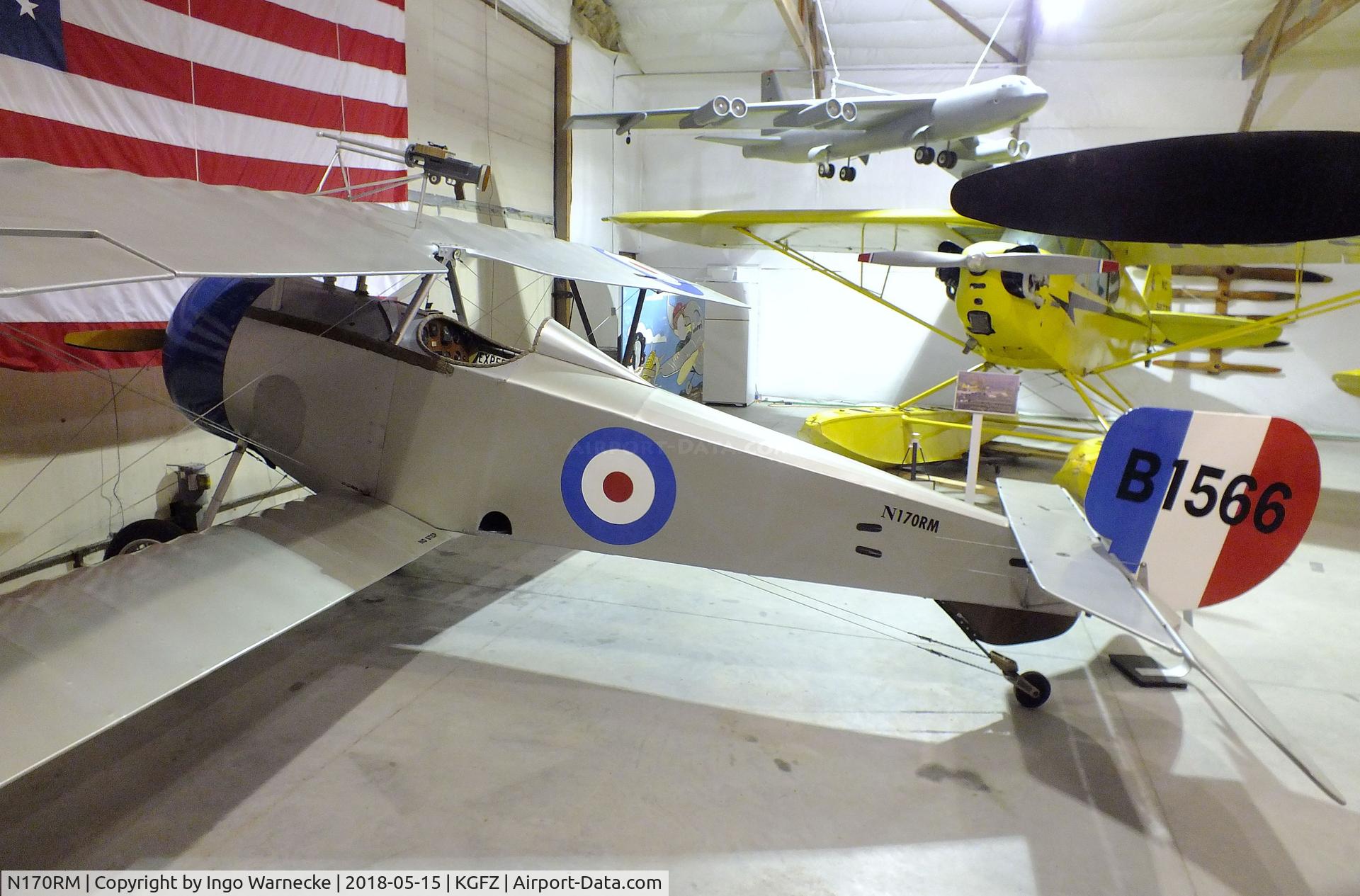N170RM, 1998 Nieuport 17 Replica C/N 30, Nieuport (Milburn, Richard L) 17 7/8-scale replica at the Iowa Aviation Museum, Greenfield IA