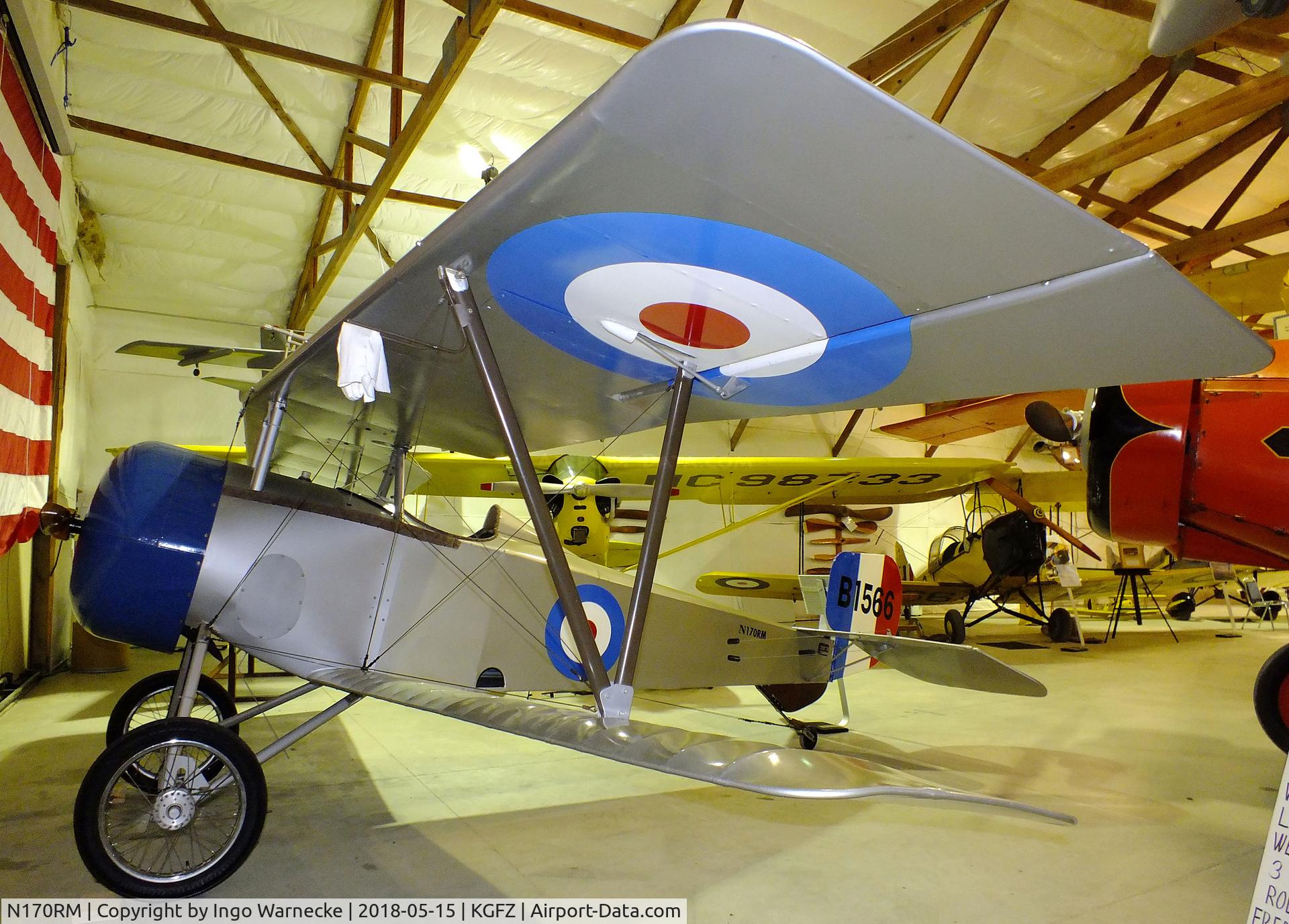 N170RM, 1998 Nieuport 17 Replica C/N 30, Nieuport (Milburn, Richard L) 17 7/8-scale replica at the Iowa Aviation Museum, Greenfield IA