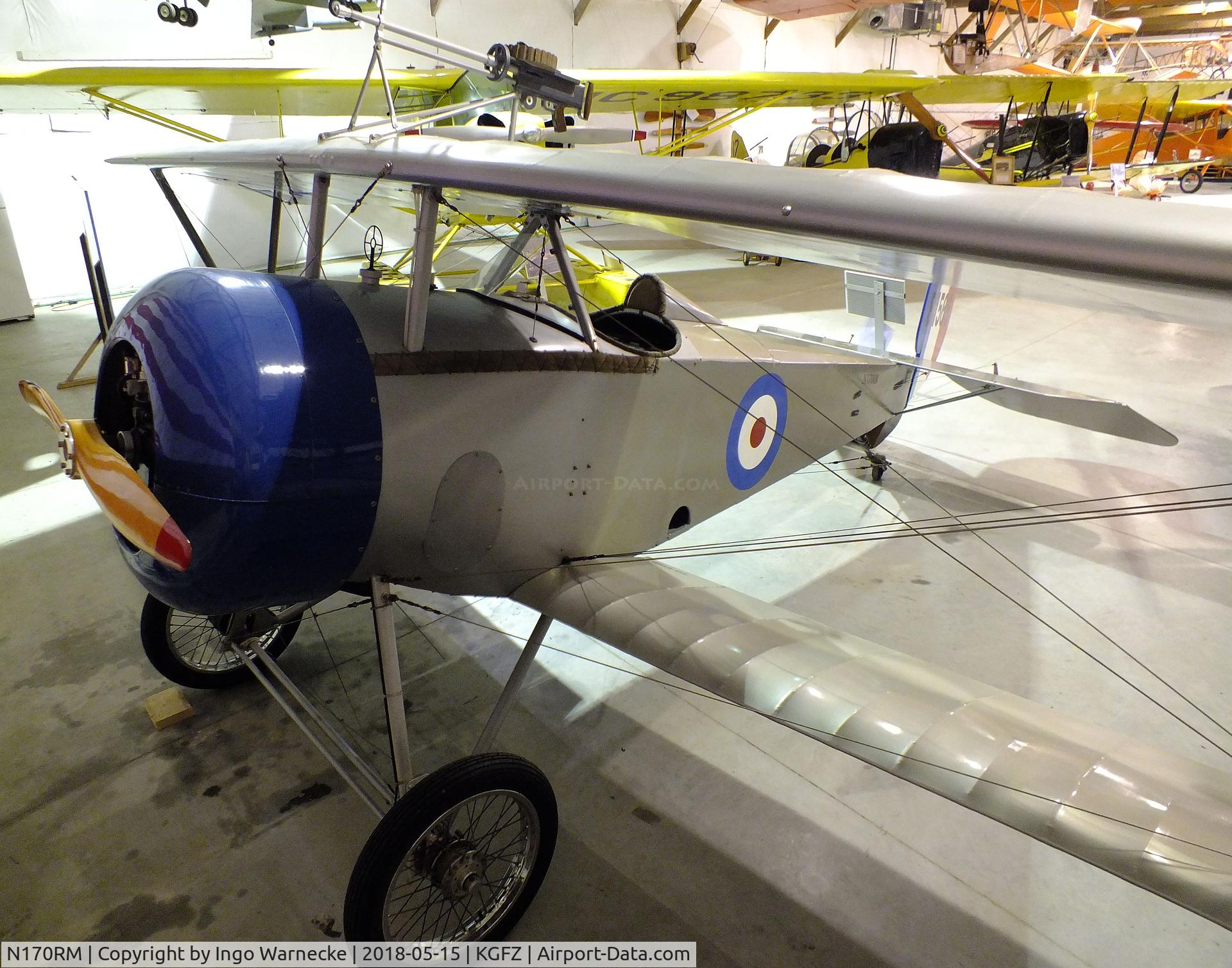 N170RM, 1998 Nieuport 17 Replica C/N 30, Nieuport (Milburn, Richard L) 17 7/8-scale replica at the Iowa Aviation Museum, Greenfield IA