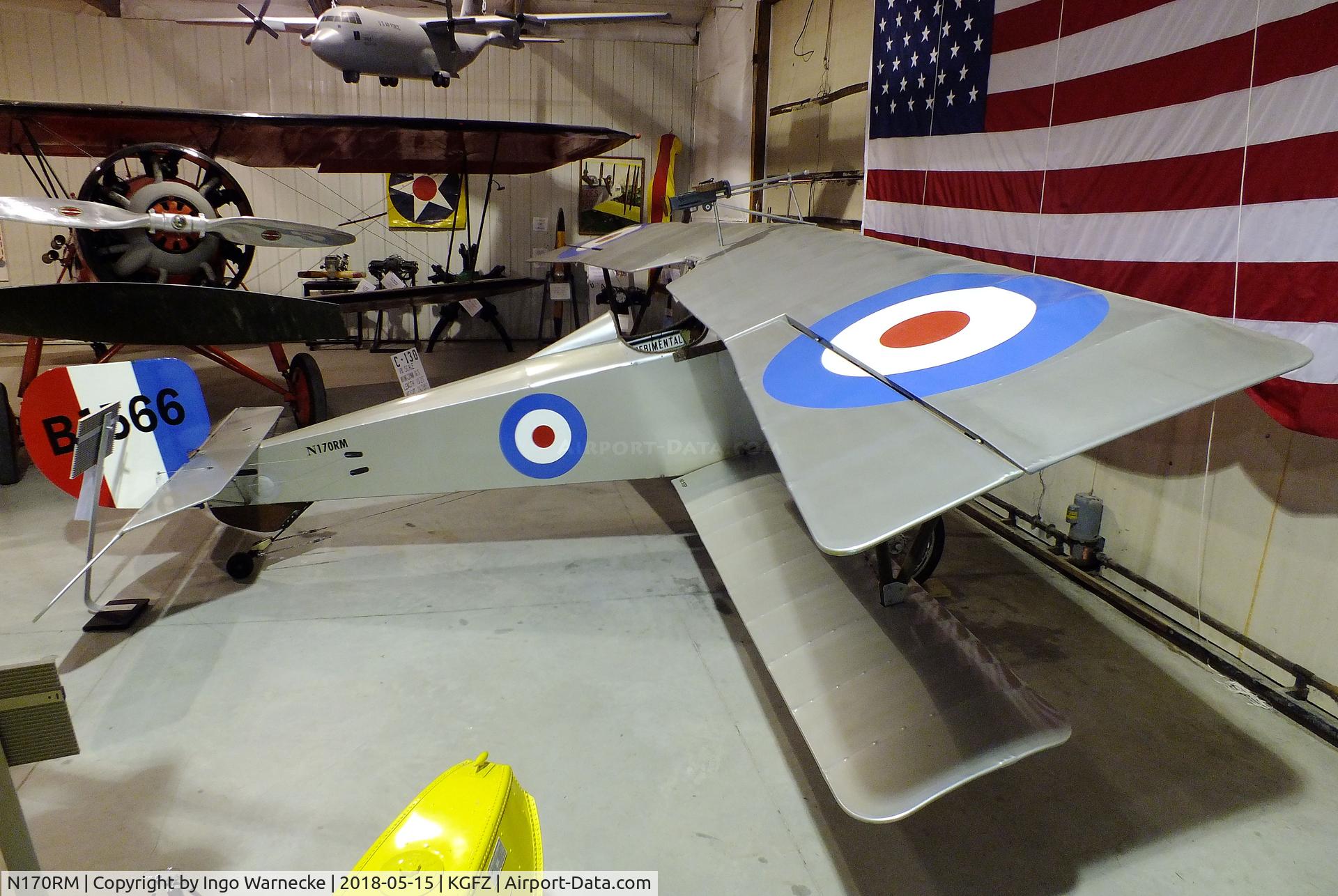 N170RM, 1998 Nieuport 17 Replica C/N 30, Nieuport 17 (Milburn, Richard L) 7/8-scale replica at the Iowa Aviation Museum, Greenfield IA