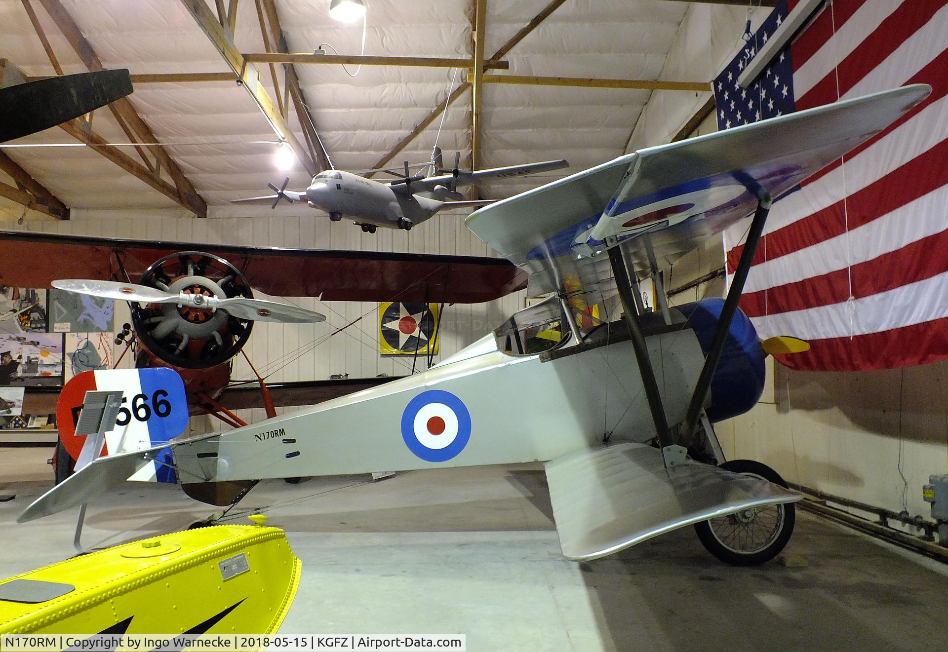 N170RM, 1998 Nieuport 17 Replica C/N 30, Nieuport 17 (Milburn, Richard L) 7/8-scale replica at the Iowa Aviation Museum, Greenfield IA