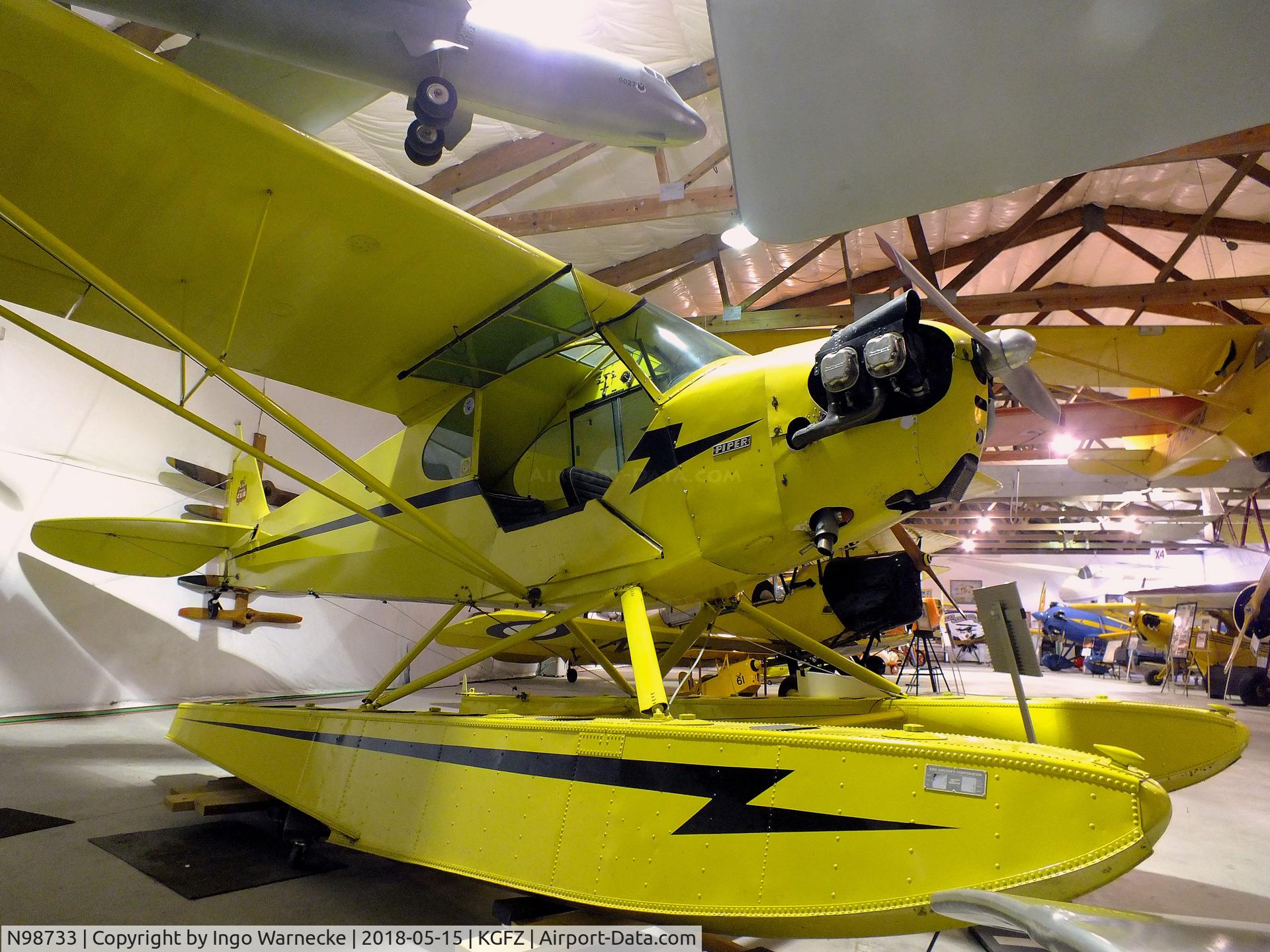 N98733, 1946 Piper J3C-65 Cub C/N 18963, Piper J3C-65 Cub on floats at the Iowa Aviation Museum, Greenfield IA