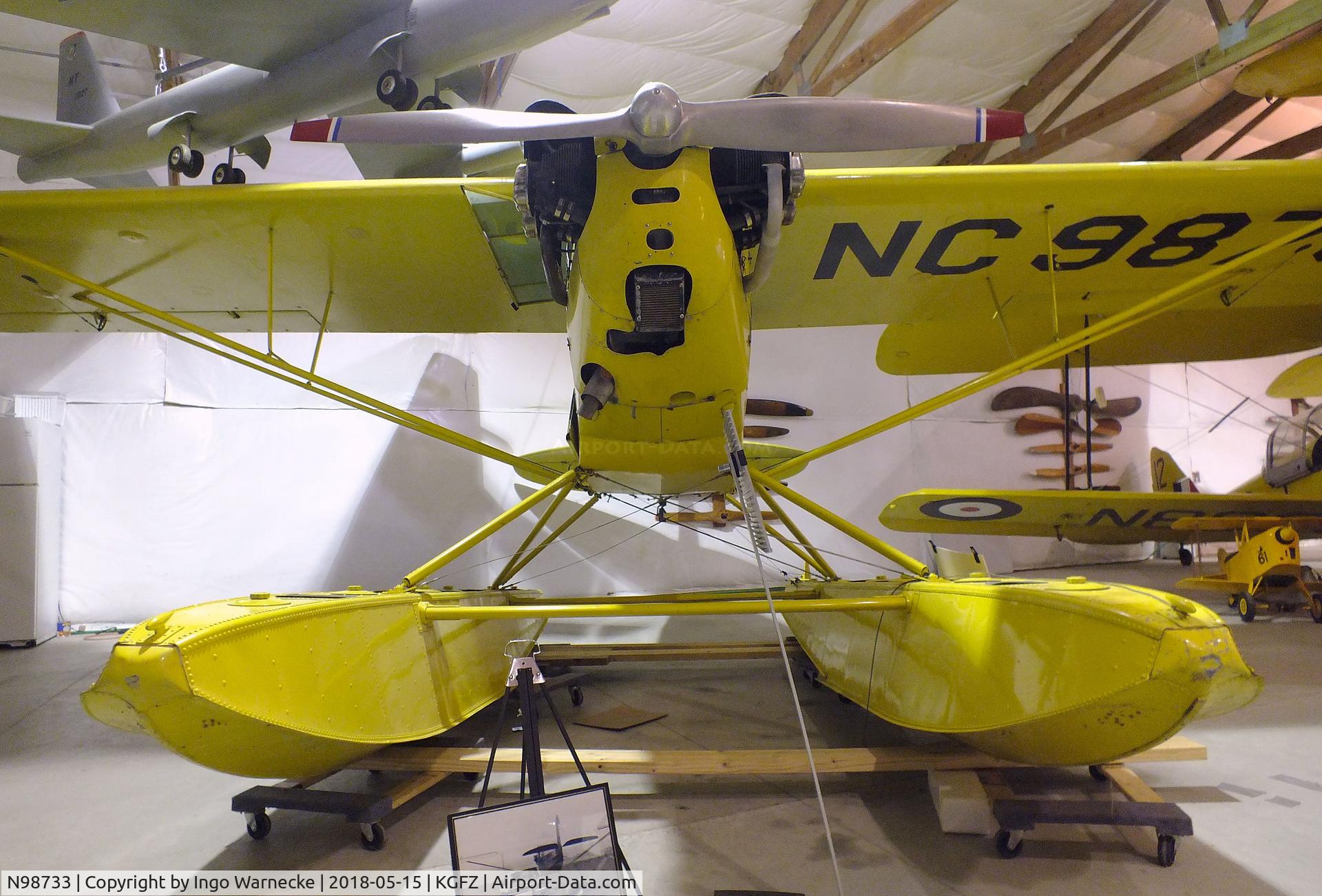 N98733, 1946 Piper J3C-65 Cub C/N 18963, Piper J3C-65 Cub on floats at the Iowa Aviation Museum, Greenfield IA