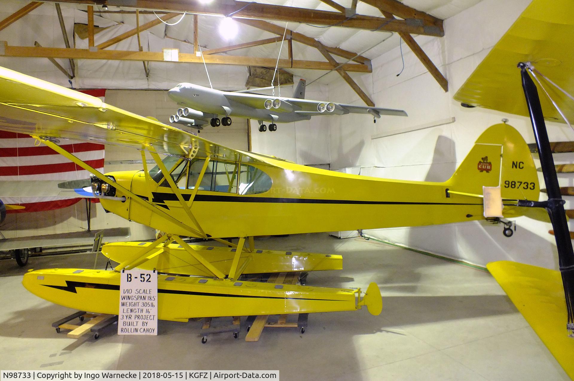 N98733, 1946 Piper J3C-65 Cub C/N 18963, Piper J3C-65 Cub on floats at the Iowa Aviation Museum, Greenfield IA