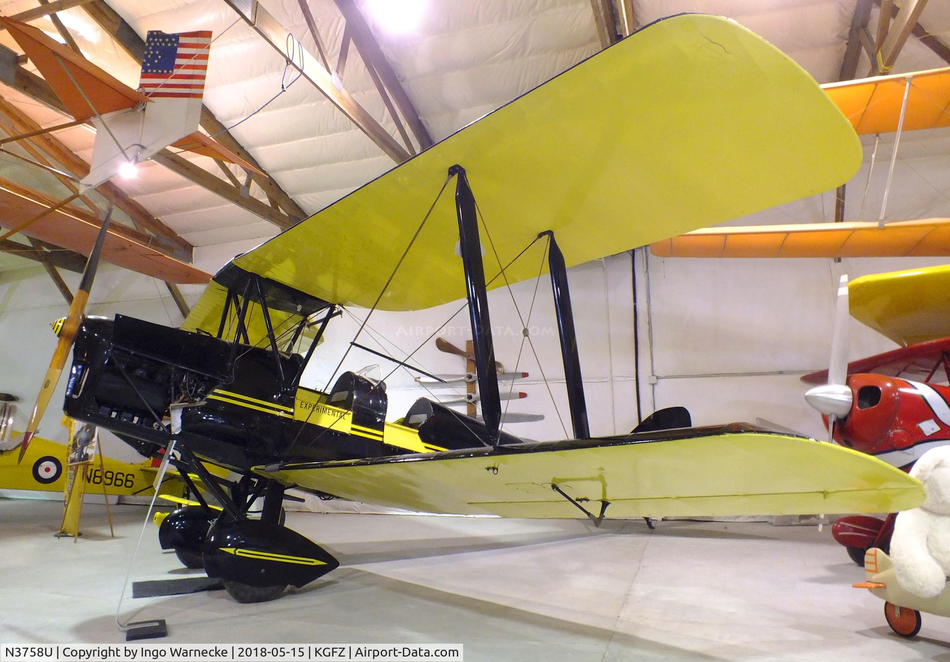 N3758U, 1941 De Havilland Canada DH-82C Tiger Moth C/N DHC1269, De Havilland (Schildberg) D.H.82A Tiger Moth at the Iowa Aviation Museum, Greenfield IA