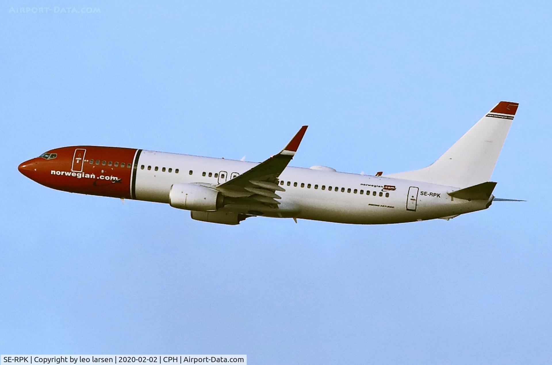 SE-RPK, 2016 Boeing 737-8JP C/N 42073, Copenhagen 2.2.2020
