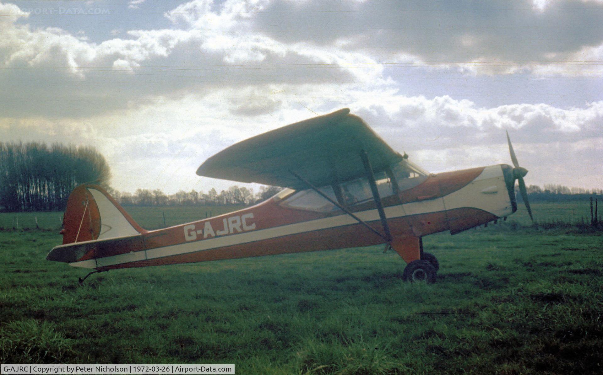 G-AJRC, 1947 Auster J-1 Autocrat C/N 2601, This Auster J-1 Autocrat was seen at the Old Warden airshow in the Spring of 1972.