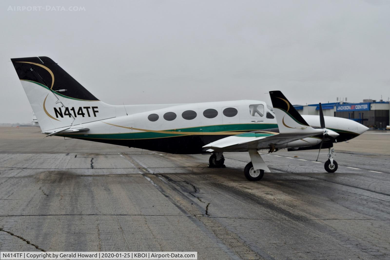 N414TF, 1981 Cessna 414A Chancellor C/N 414A0676, Parked on the north GA ramp.