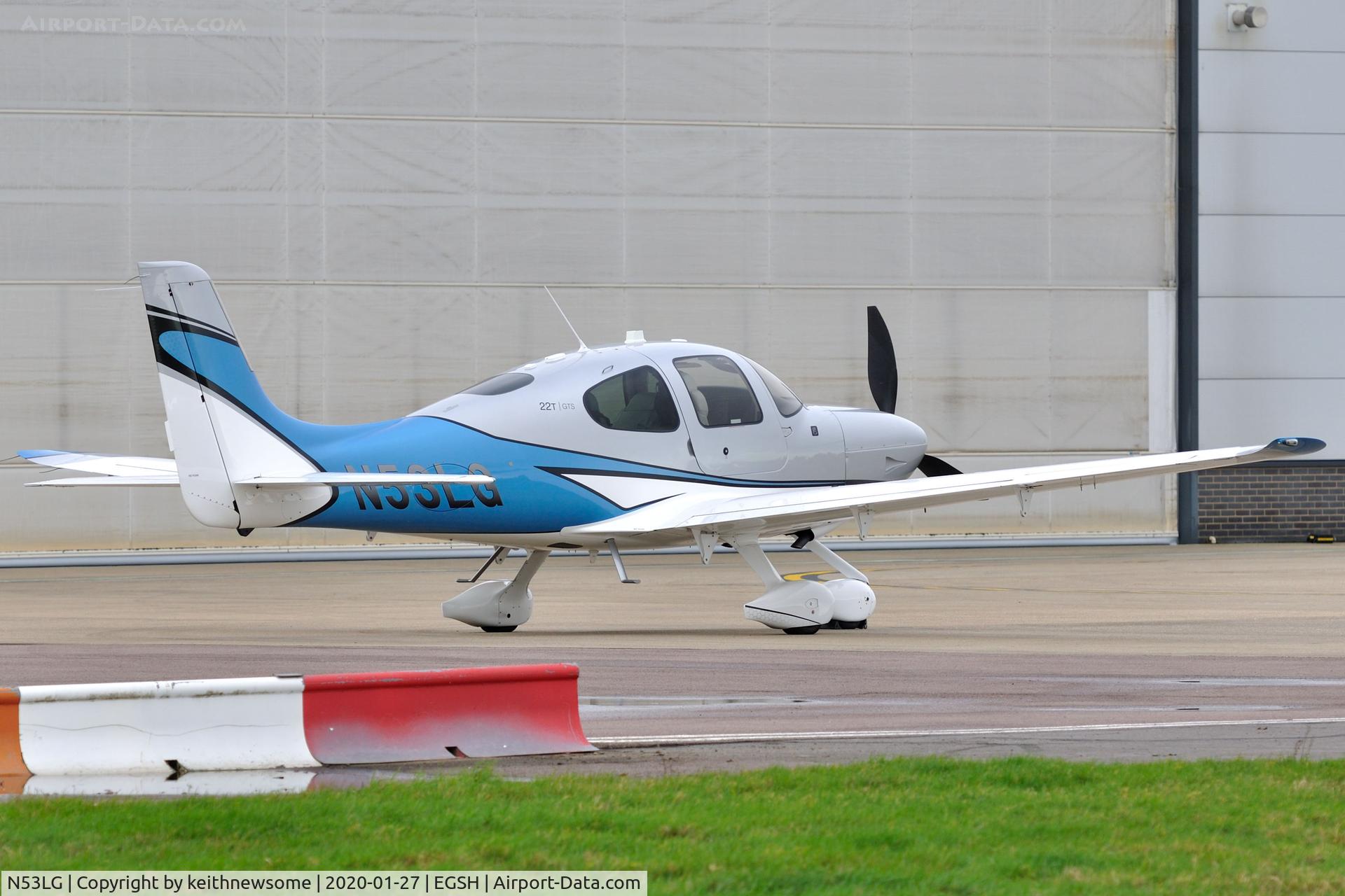 N53LG, 2014 Cirrus SR22T GTS C/N 0812, Parked at Norwich.
