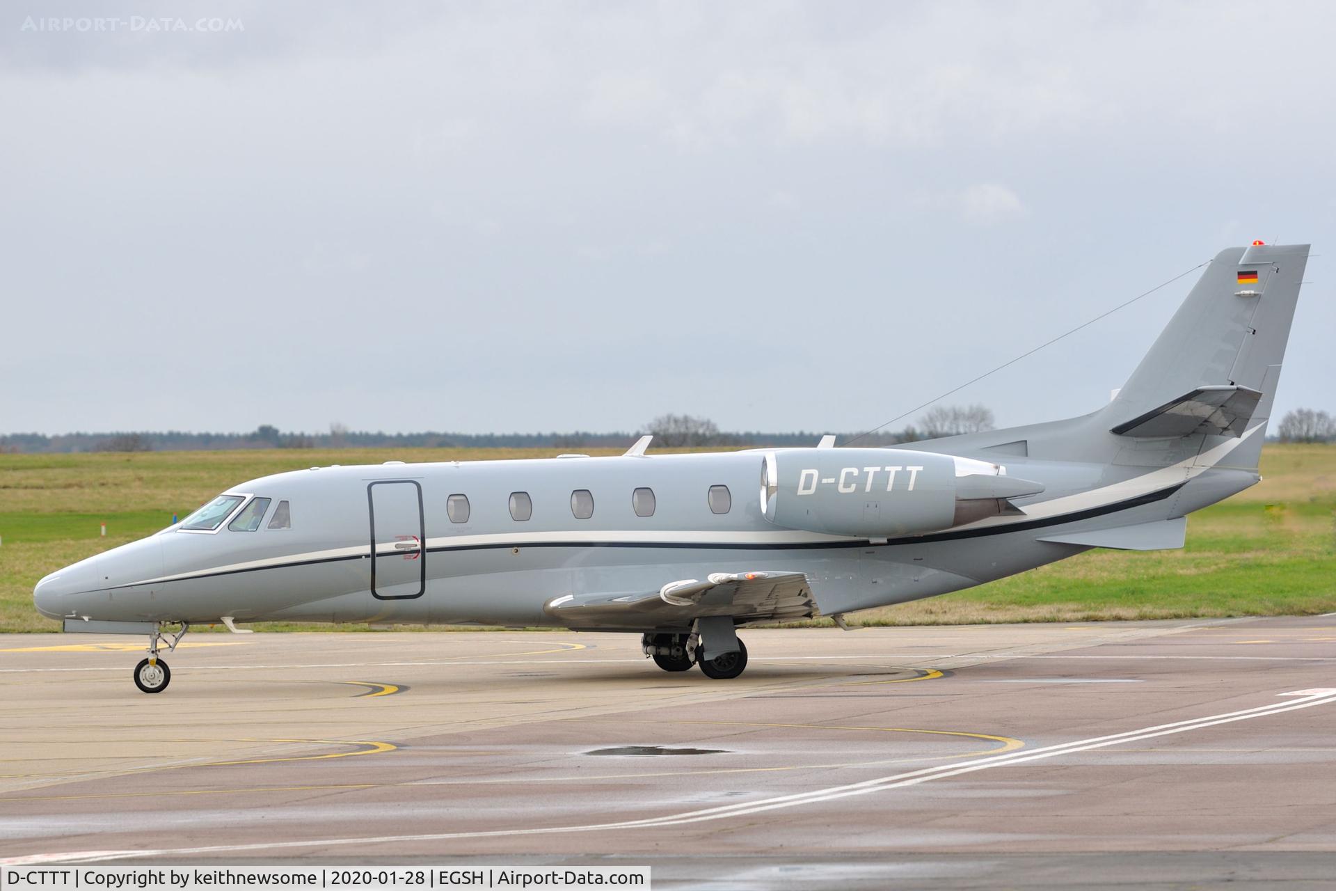 D-CTTT, 2005 Cessna 560XL Citation XLS C/N 560-5573, Arriving at Norwich with later colour scheme.