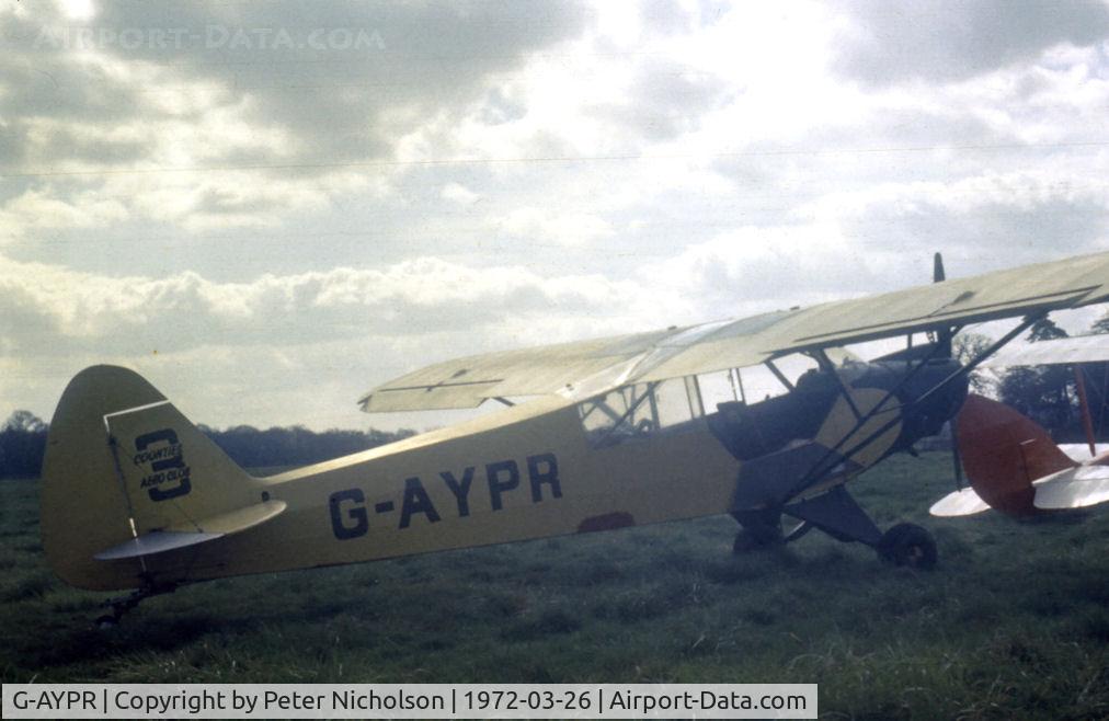 G-AYPR, 1959 Piper L-18C Super Cub (PA-18-95) C/N 18-1631, Piper Super Cub as seen at the Shuttleworth's Collection Airshow at Old Warden in the Spring of 1972.
