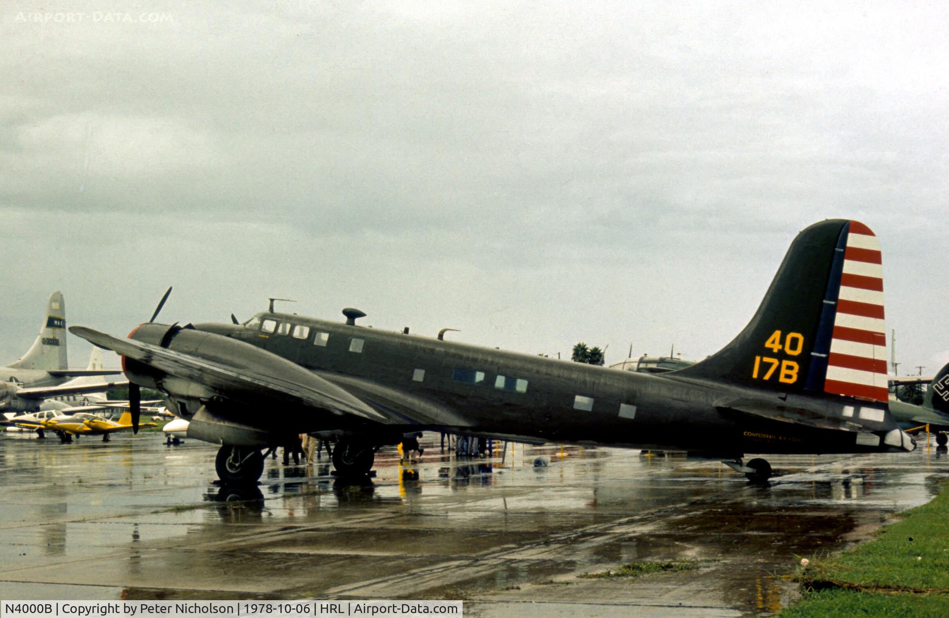 N4000B, 1940 Douglas B-23 Dragon C/N 2743, This B-23 Dragon USAAF serial 39-0057 was operating with the then Confederate Air Force at their 1978 Airshow at Harlingen