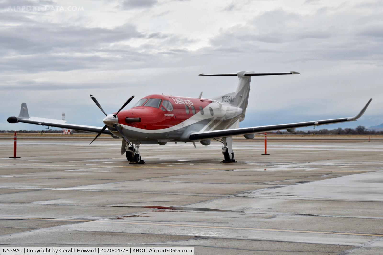 N559AJ, 1995 Pilatus PC-12/45 C/N 113, Parked on the south GA ramp.