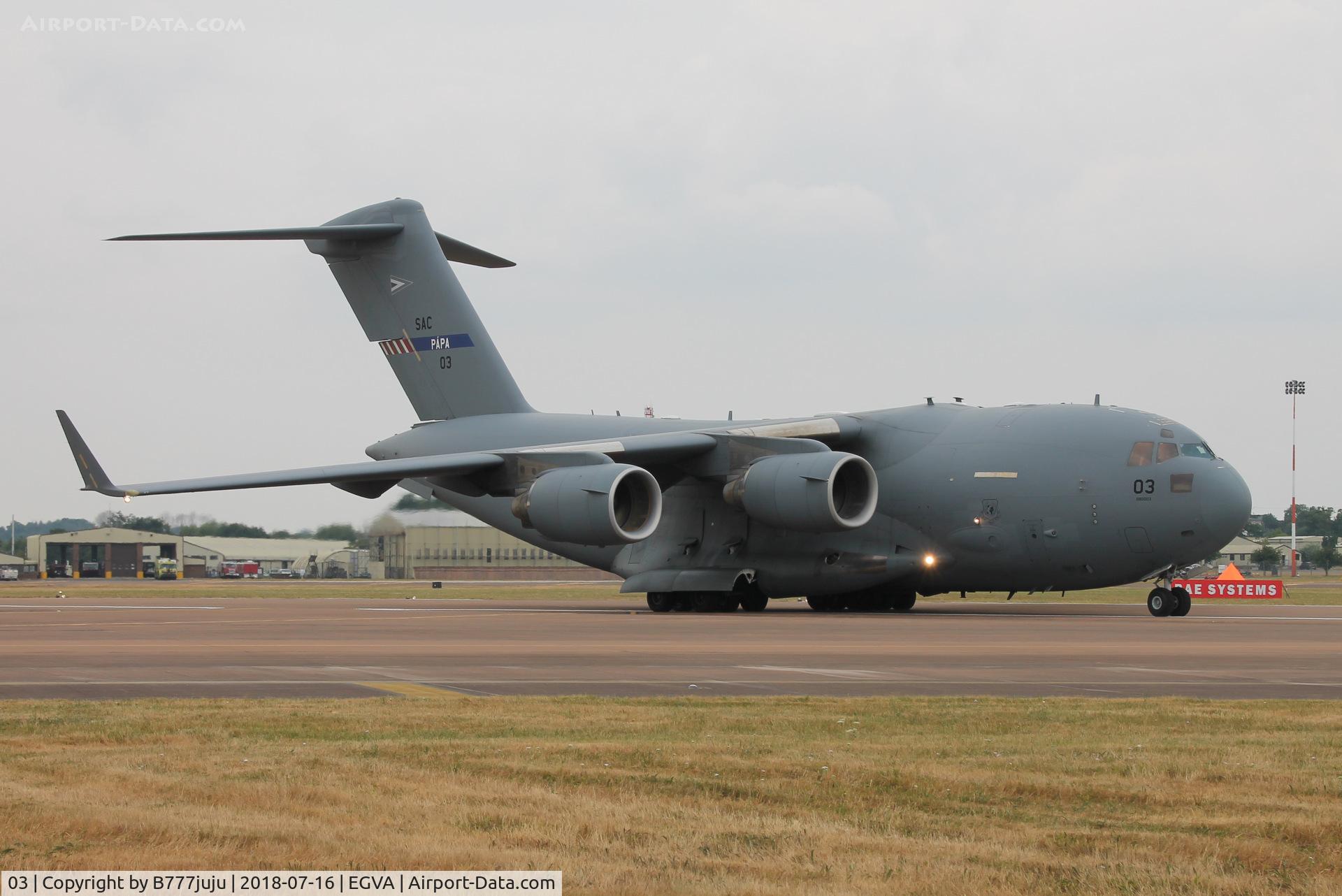03, 2009 Boeing C-17A Globemaster III C/N F-211, at TATOO 2018