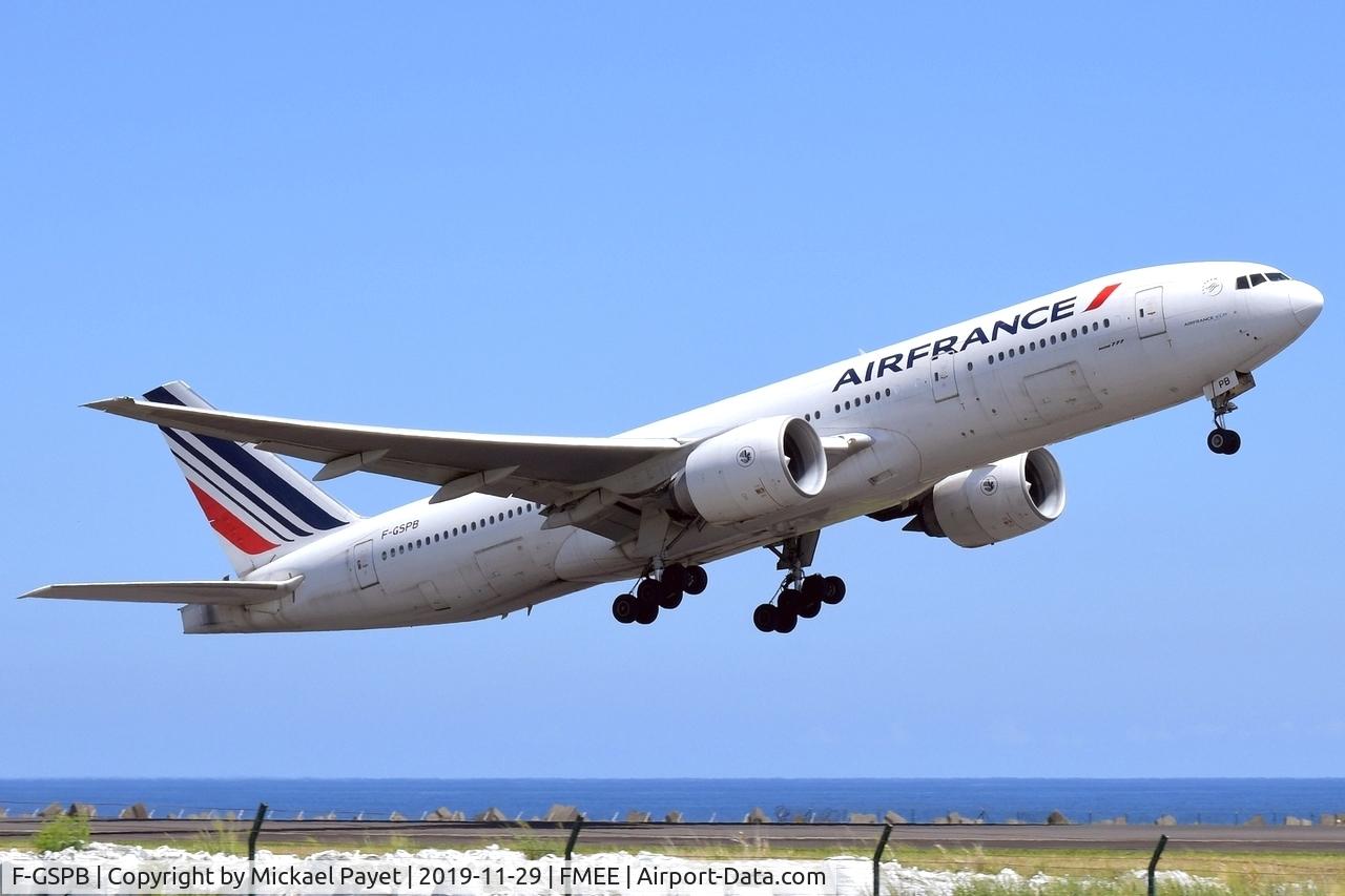 F-GSPB, 1998 Boeing 777-228/ER C/N 29003, Take off rwy 12