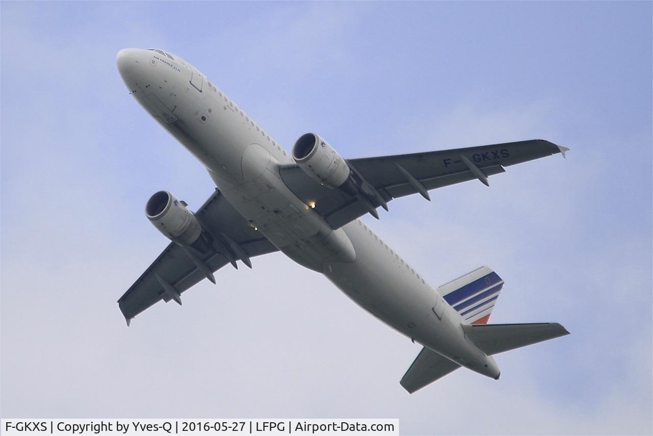 F-GKXS, 2009 Airbus A320-214 C/N 3825, Airbus A320-214, Take off rwy 27L, Paris-Roissy Charles De Gaulle airport (LFPG-CDG)