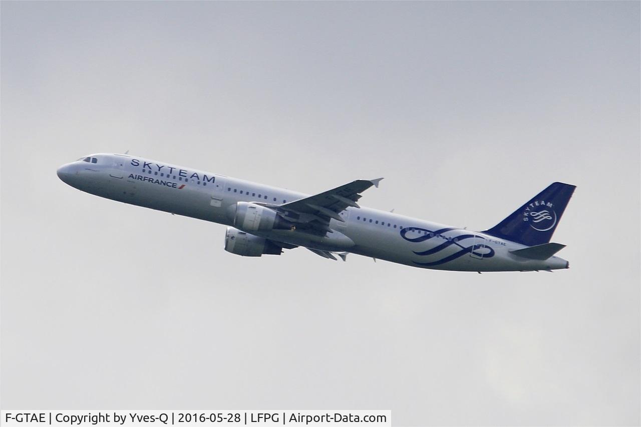 F-GTAE, 1998 Airbus A321-211 C/N 0796, Airbus A321-211, Take off rwy 08L, Roissy Charles De Gaulle airport (LFPG-CDG)