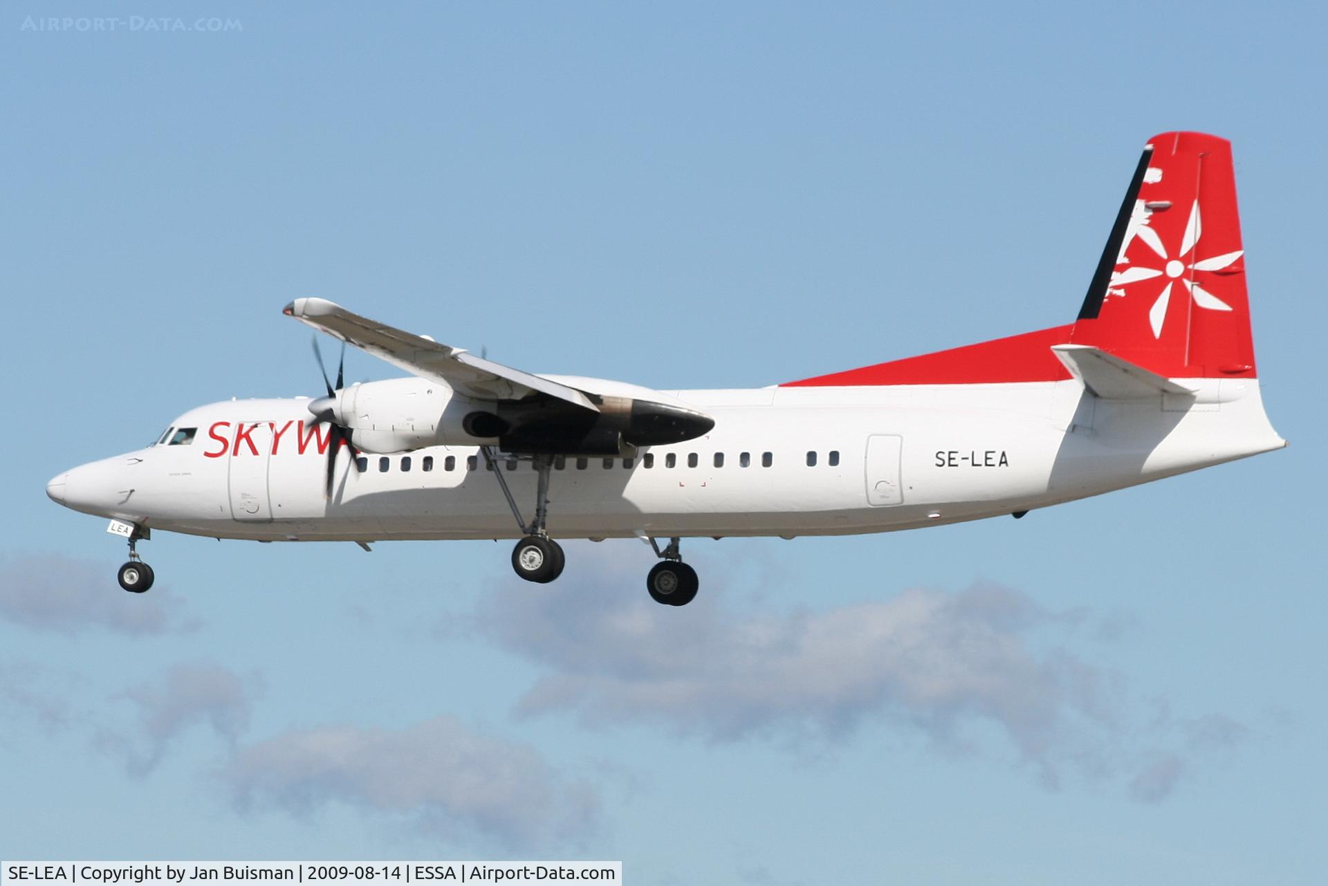 SE-LEA, 1987 Fokker 50 C/N 20116, Skyways Express