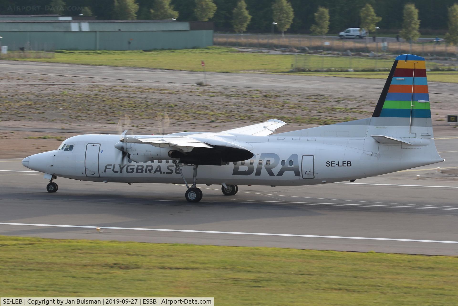 SE-LEB, 1988 Fokker 50 C/N 20120, Braathens Regional