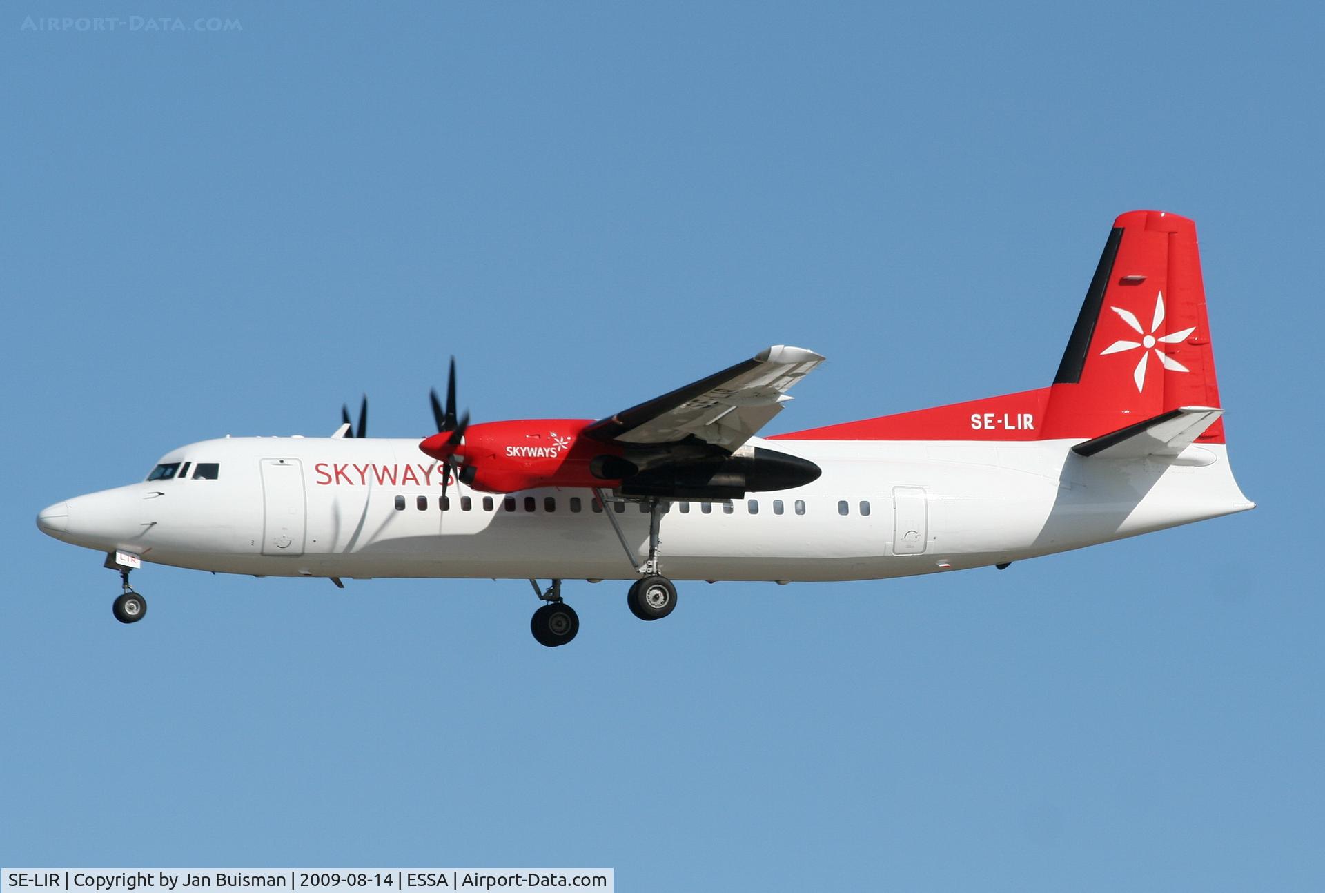 SE-LIR, 1989 Fokker 50 C/N 20151, Skyways Express