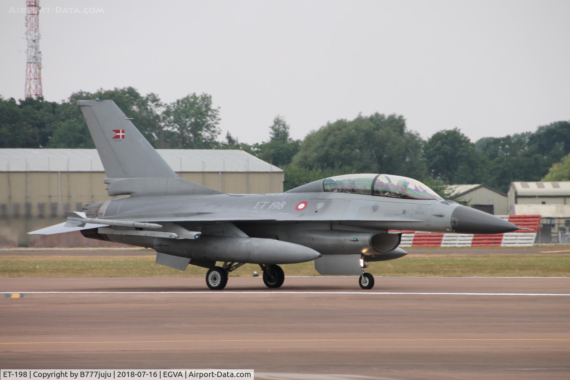 ET-198, General Dynamics F-16BM Fighting Falcon C/N 6G-014, at TATOO 2018