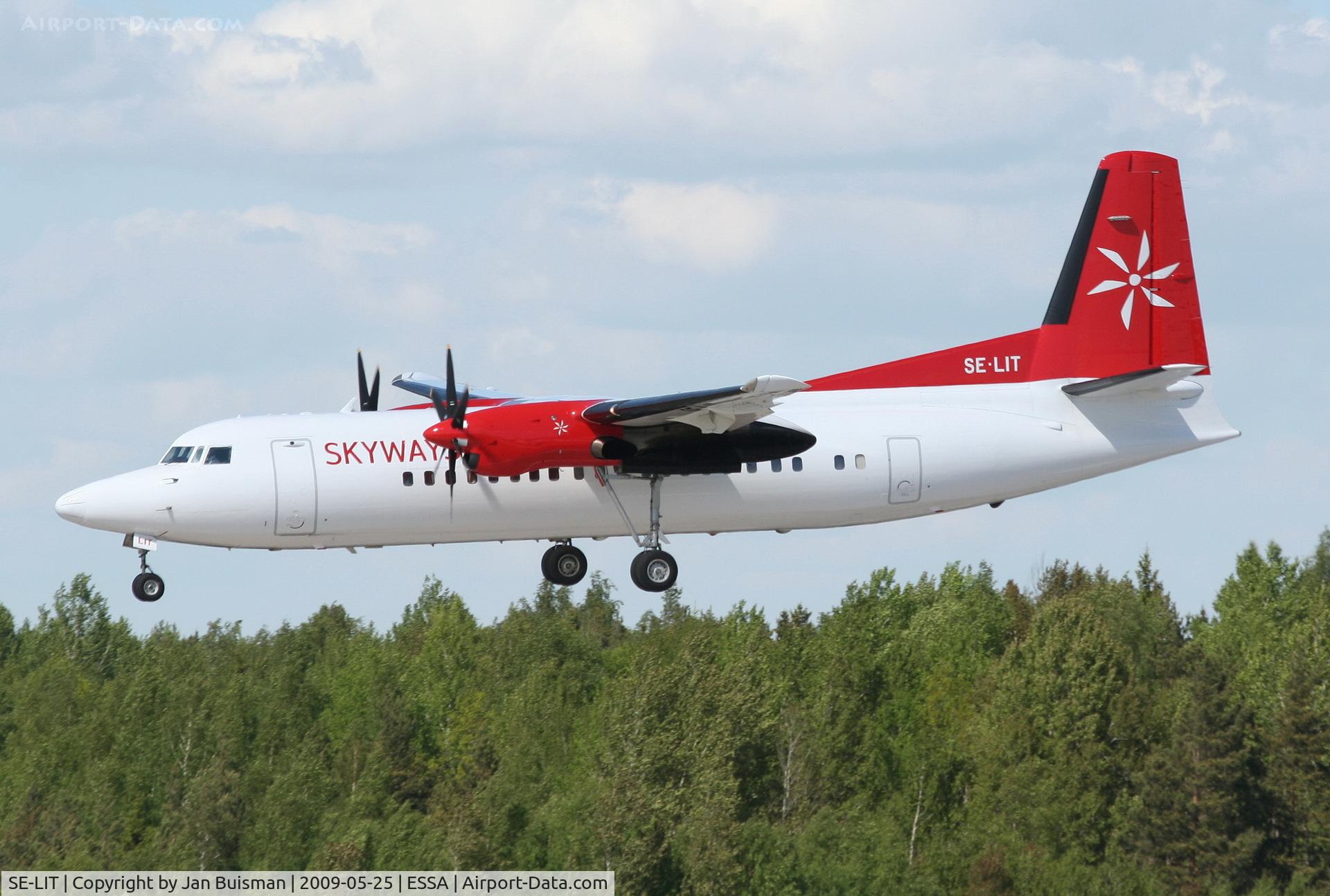 SE-LIT, 1990 Fokker 50 C/N 20194, Skyways Express