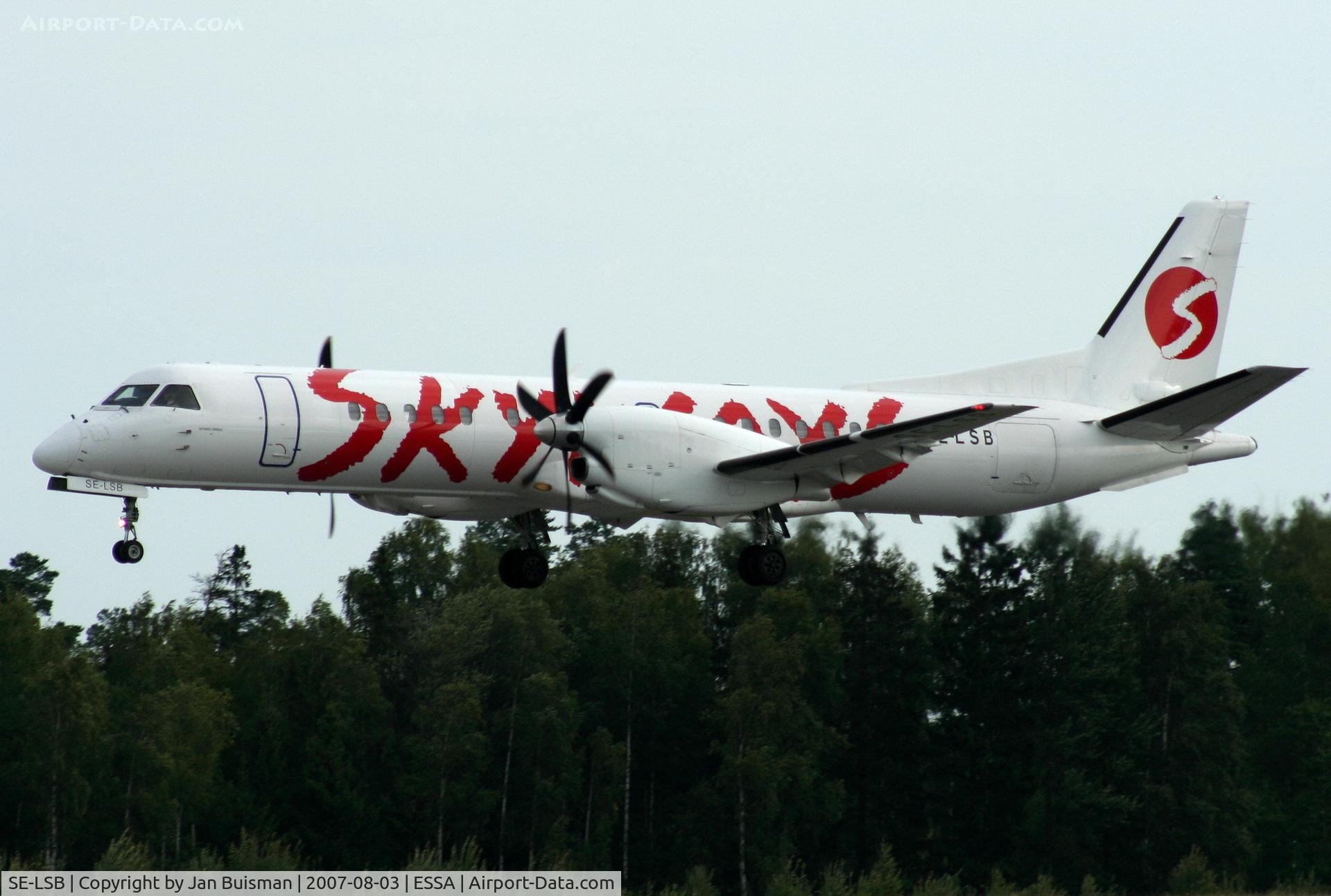 SE-LSB, 1997 Saab 2000 C/N 2000-043, Skyways Express
